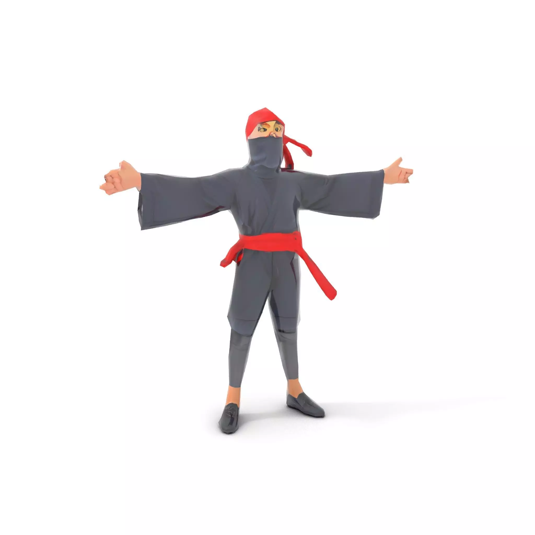 Ninja Character Model Pack with PBR Textures Low-poly 3D model_16