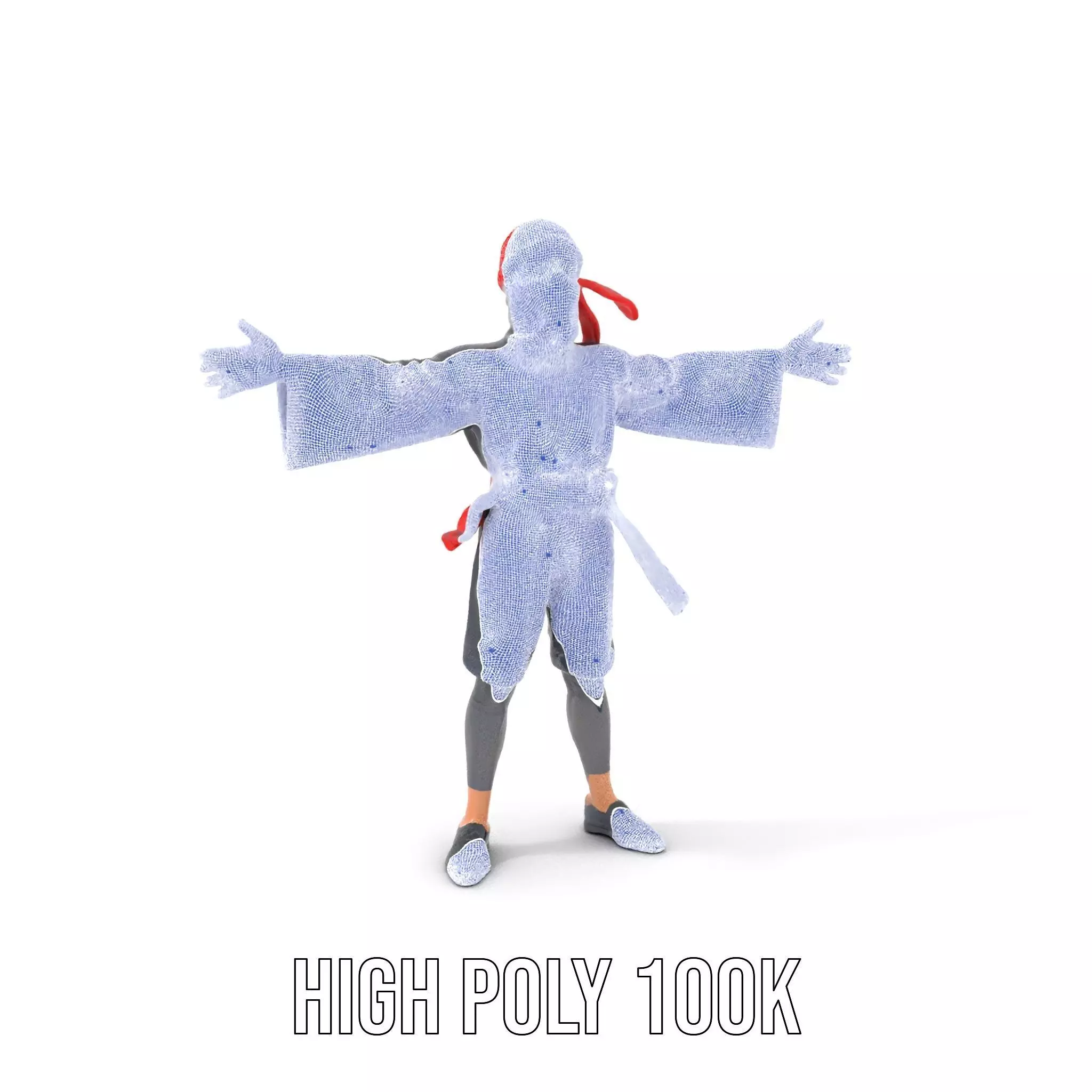 Ninja Character Model Pack with PBR Textures Low-poly 3D model_4