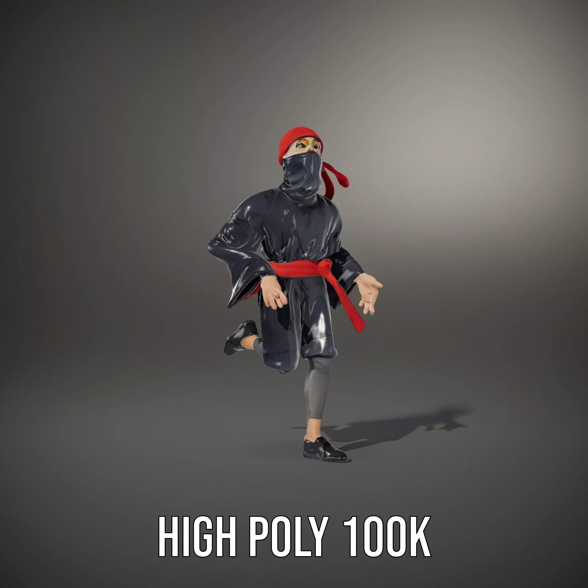 Ninja Character Model Pack with PBR Textures Low-poly 3D model_26