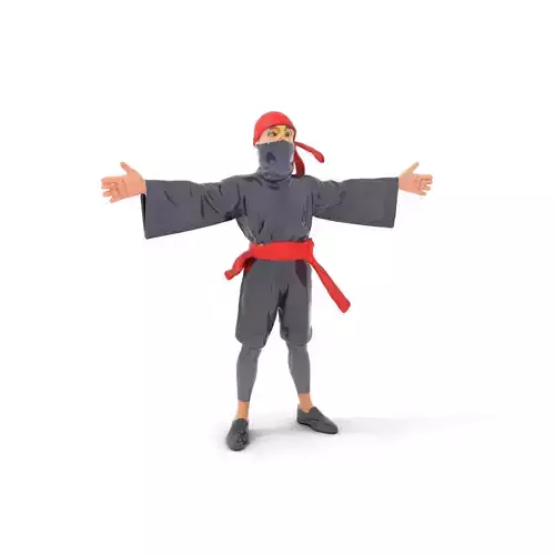 Ninja Character Model Pack with PBR Textures Low-poly 3D model