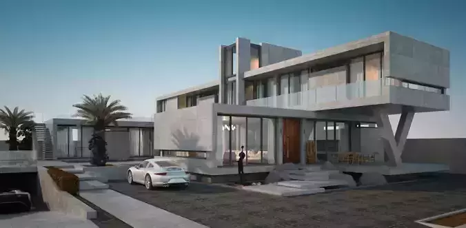 Modern Luxury Villa Concrete villa modern mansion
