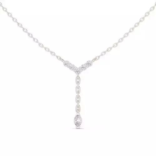 Marquise and Round Diamond Pendant Woman Necklace 3dm STL Video