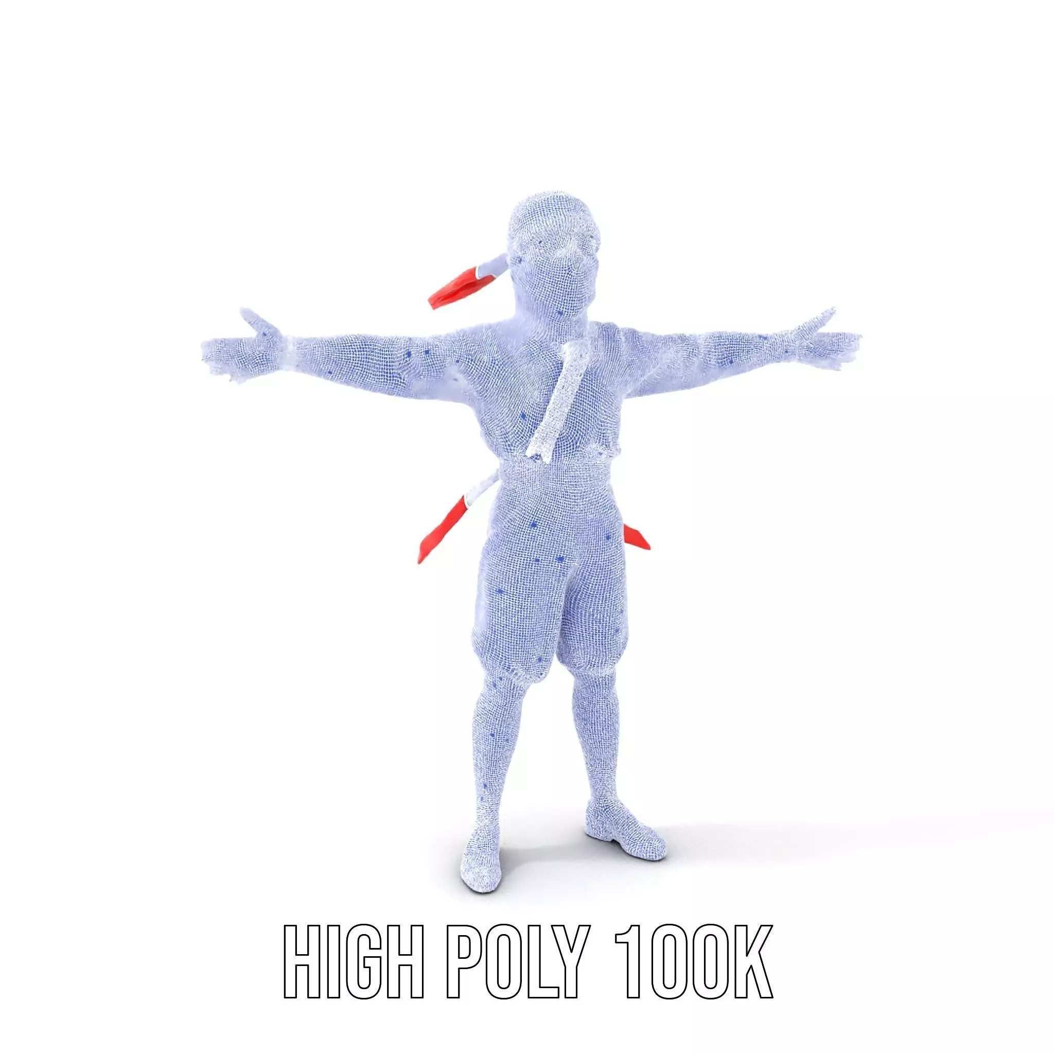 Ninja Character Model Pack with Black Outfit Low-poly 3D model_4