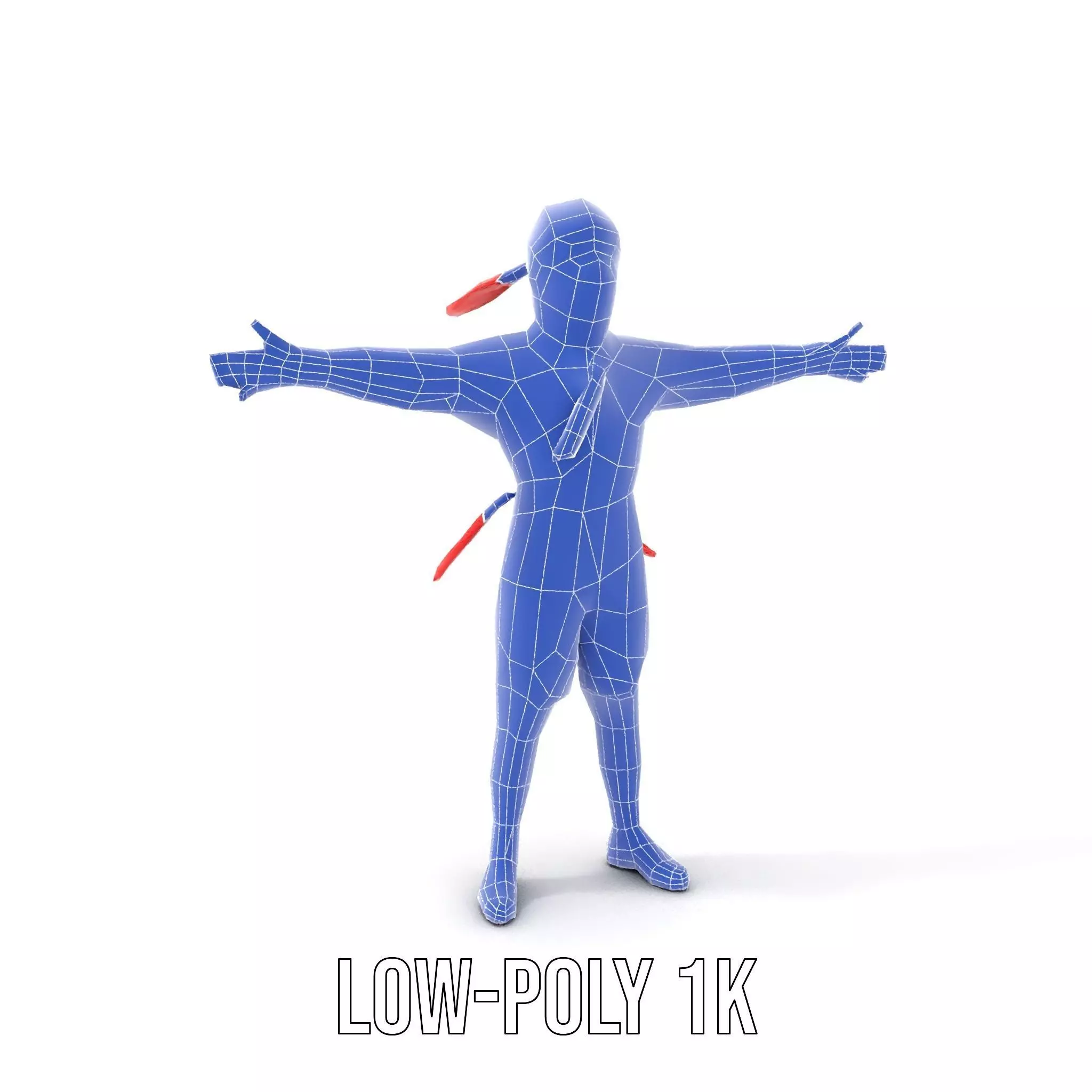 Ninja Character Model Pack with Black Outfit Low-poly 3D model_30