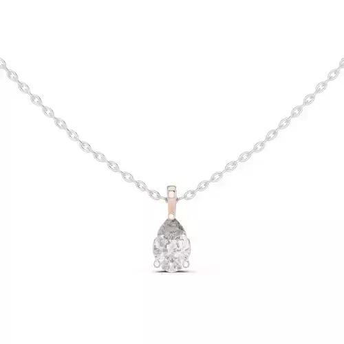Solitaire Pear Diamond Pendant Woman Necklace 3dm STL Video