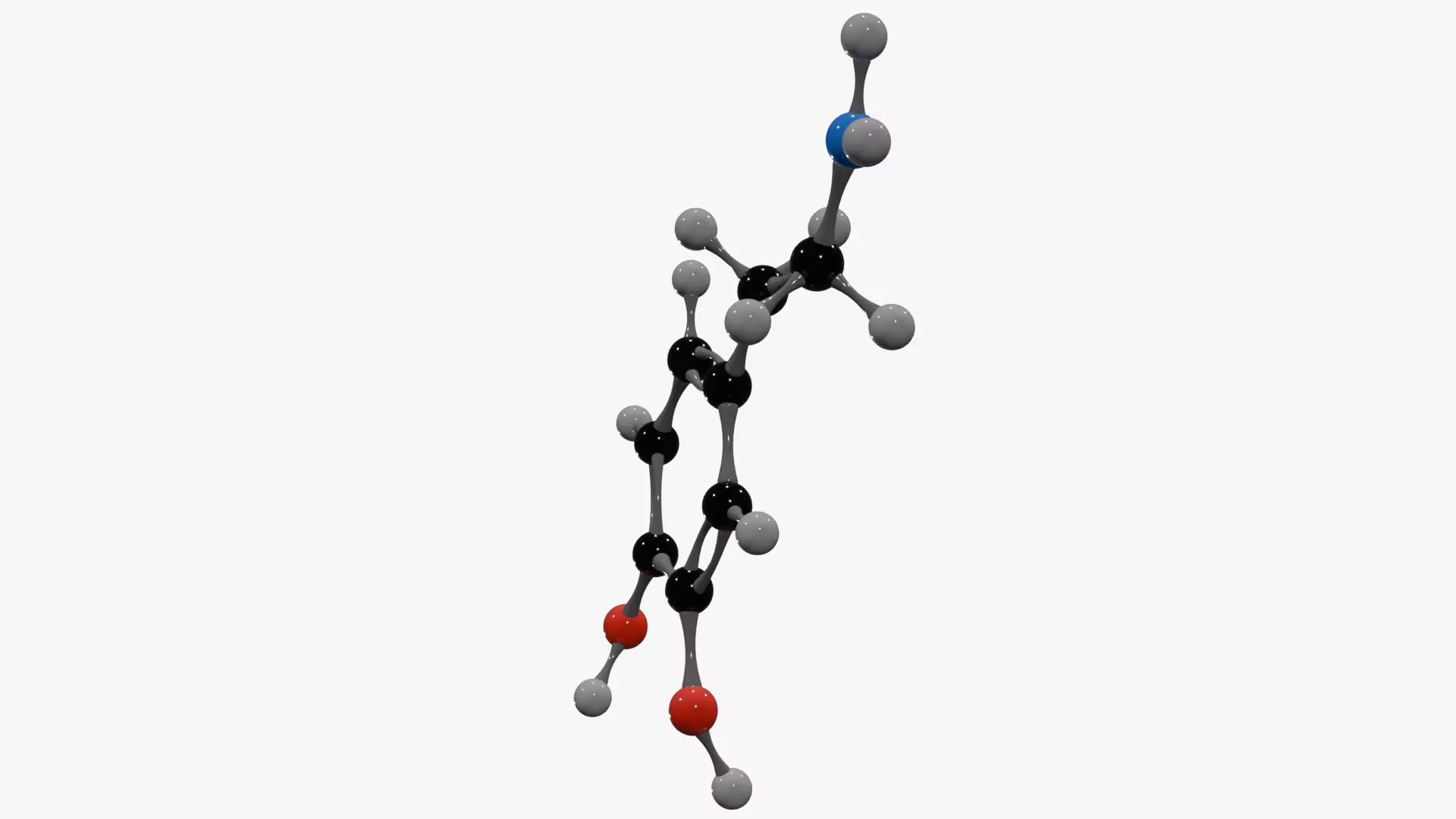 Dopamine Molecule Low-poly 3D model_7