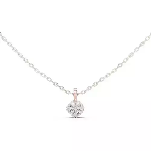 Solitaire Round Diamond Pendant Woman Necklace 3dm STL Video