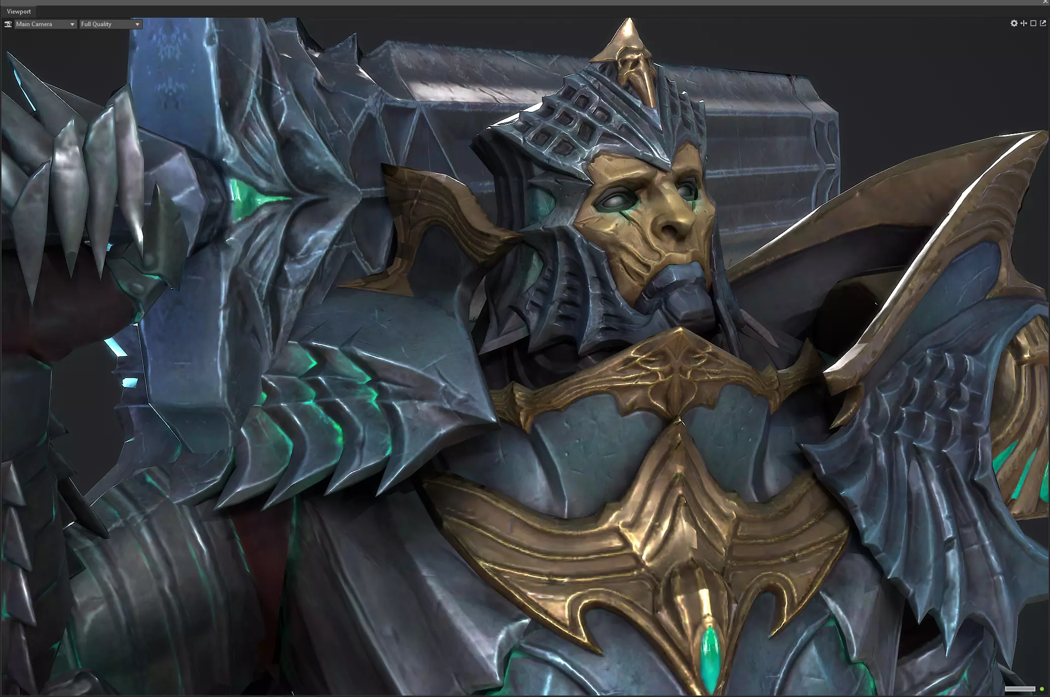 Necromancer sword warrior Low-poly 3D model_4