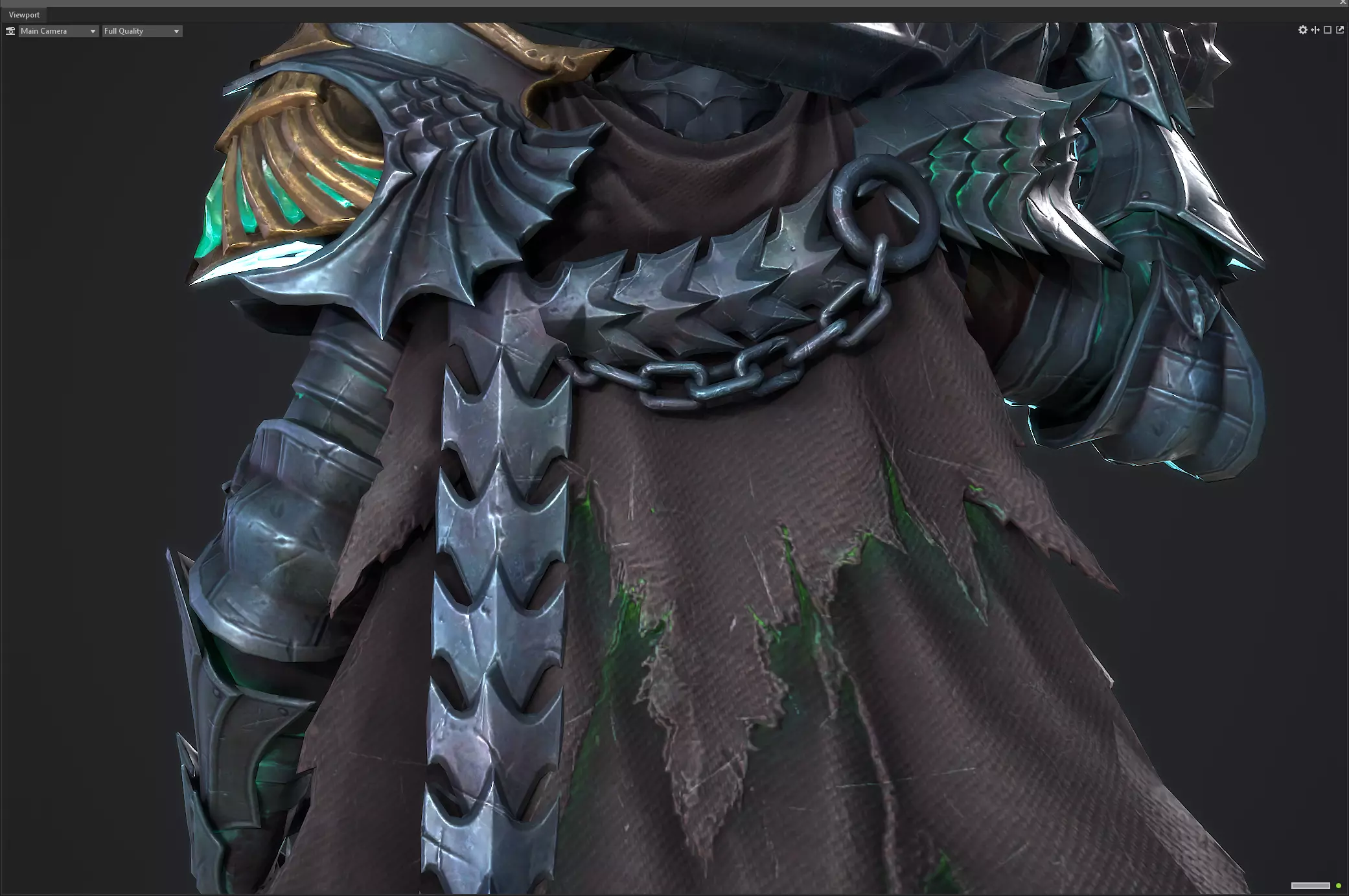 Necromancer sword warrior Low-poly 3D model_6