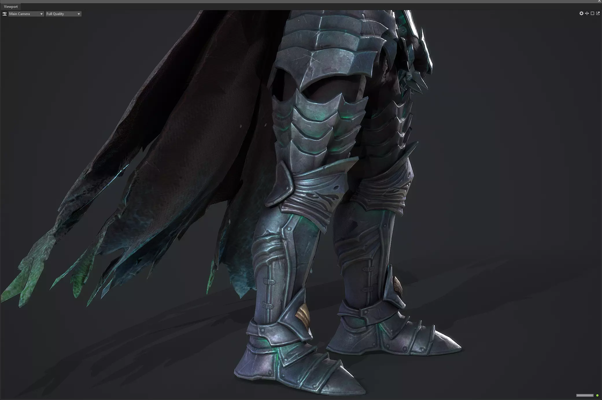 Necromancer sword warrior Low-poly 3D model_28