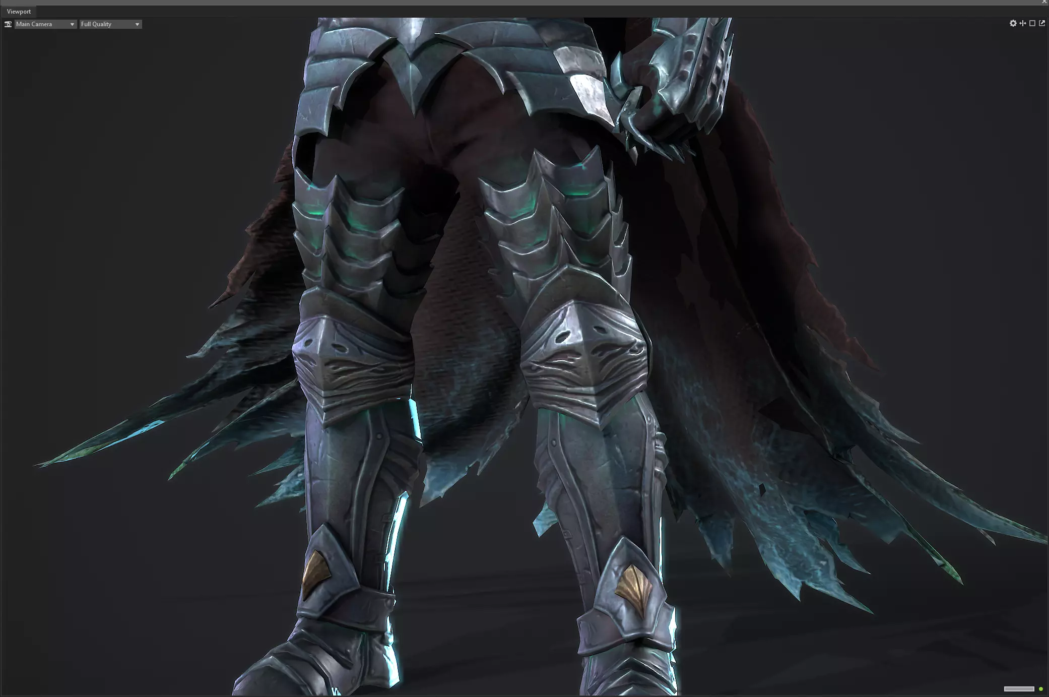 Necromancer sword warrior Low-poly 3D model_5