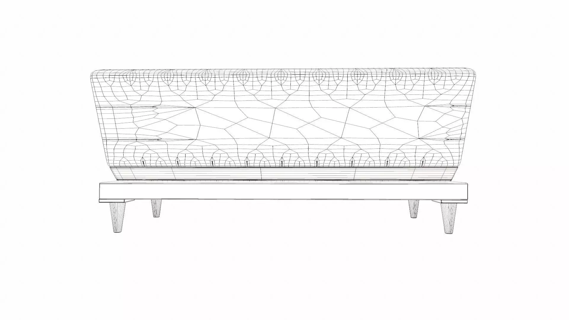 Contemporary Sofa Low-poly 3D model_10