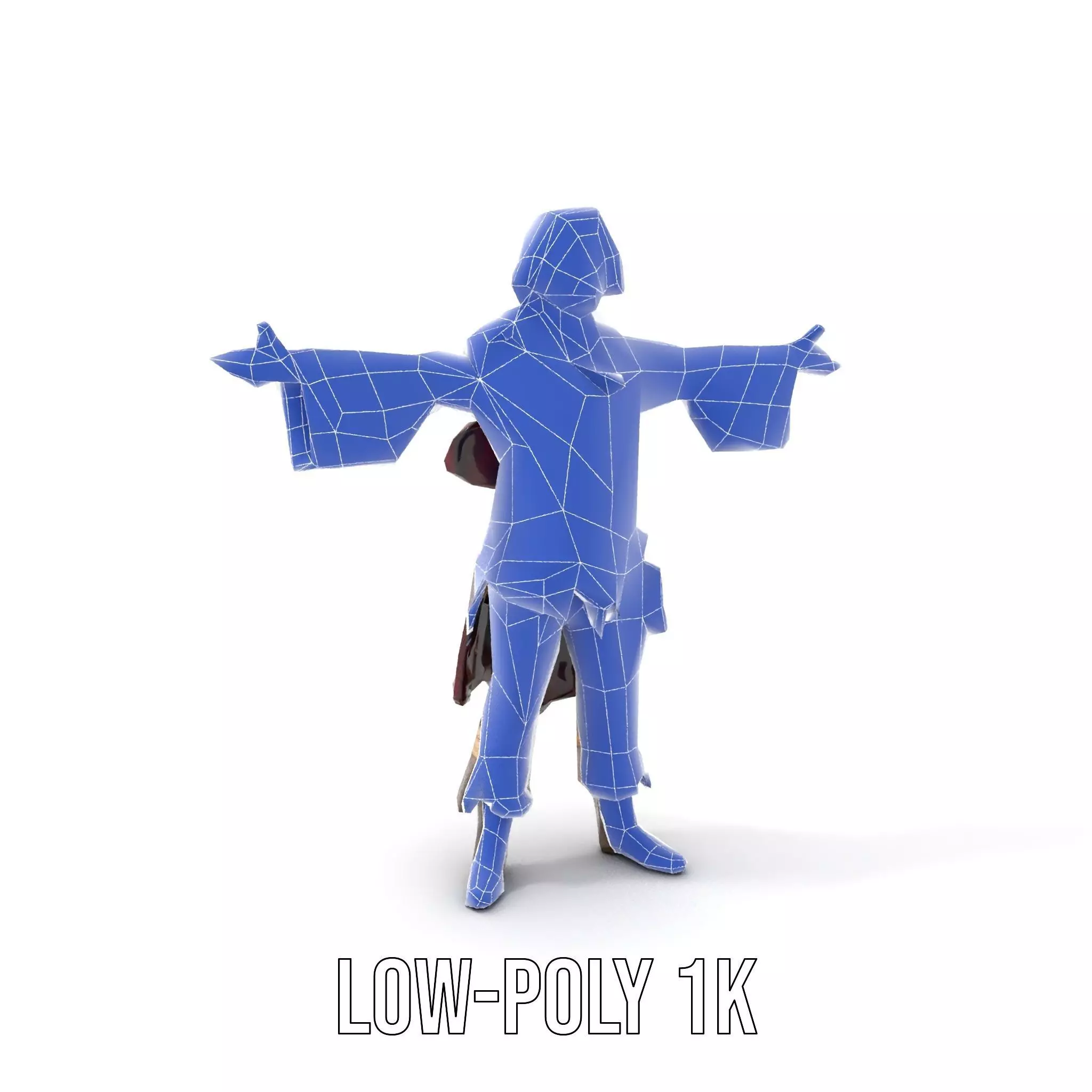 Pirate Character Model Pack with Detailed Garments Low-poly 3D model_13
