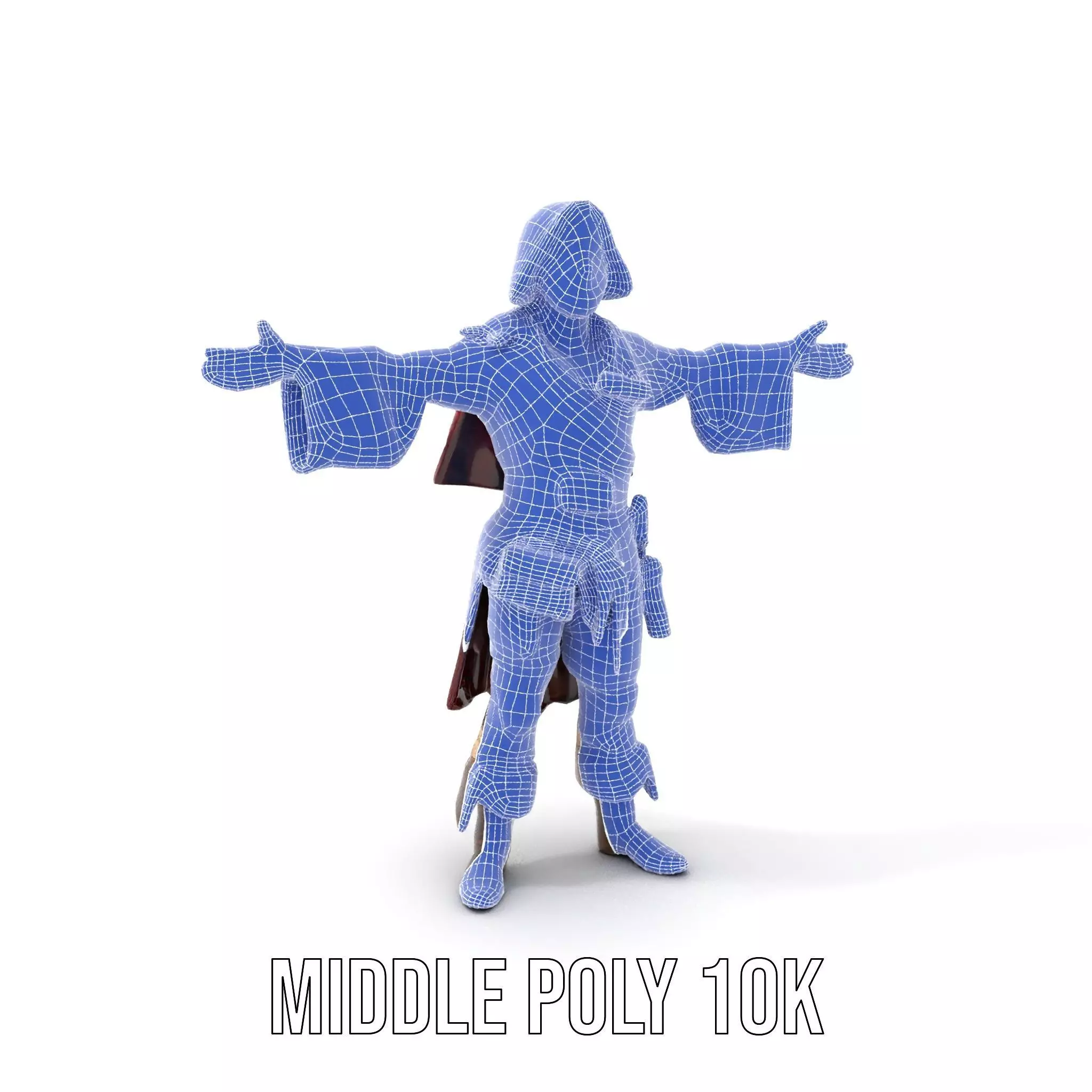 Pirate Character Model Pack with Detailed Garments Low-poly 3D model_19