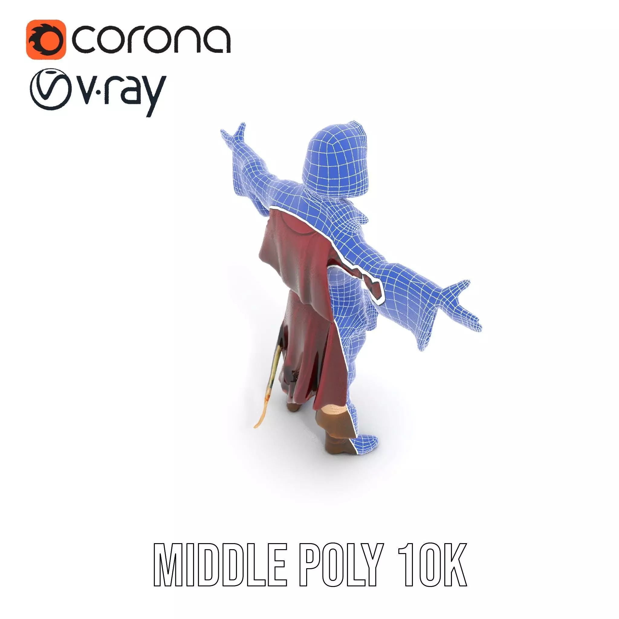 Pirate Character Model Pack with Detailed Garments Low-poly 3D model_24