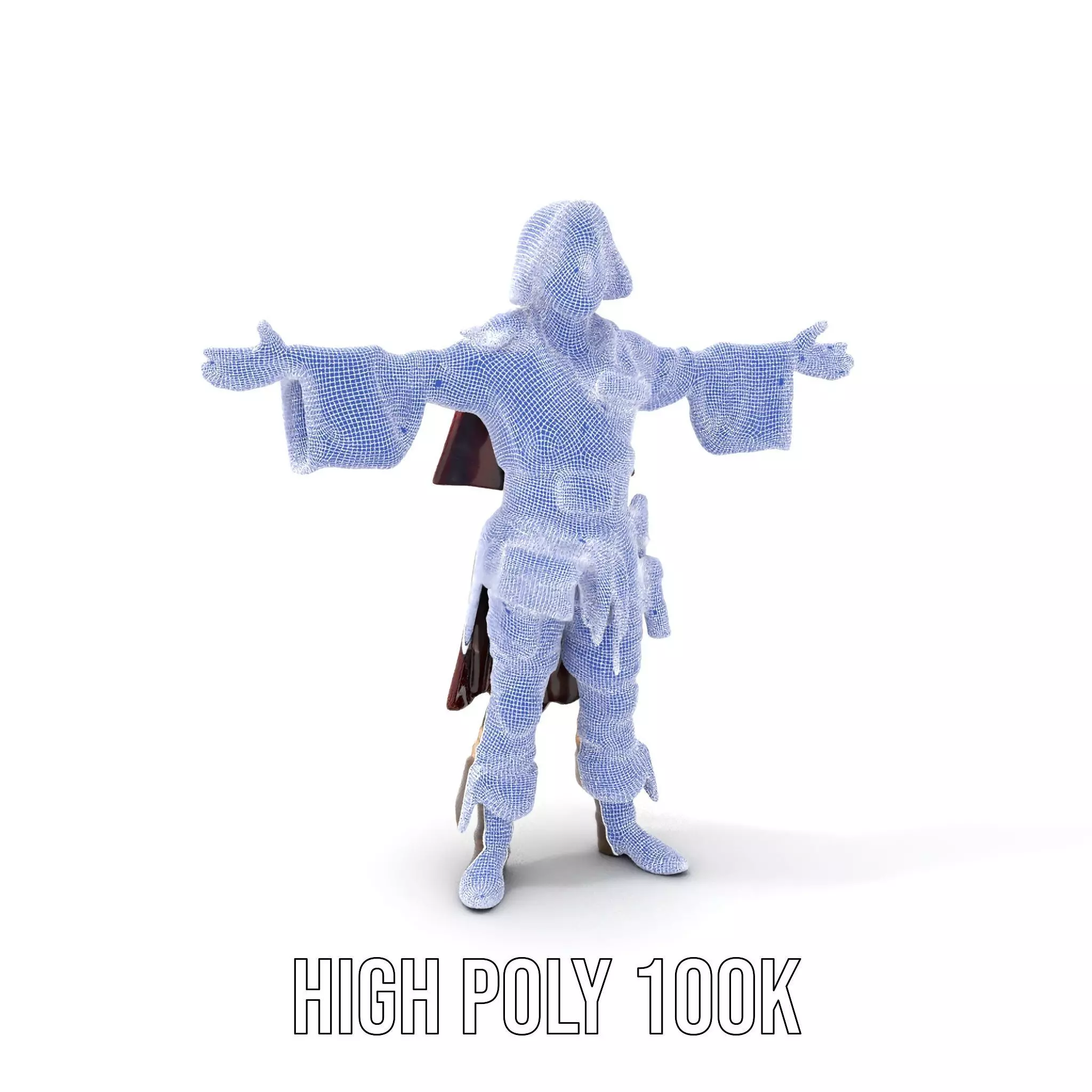 Pirate Character Model Pack with Detailed Garments Low-poly 3D model_5