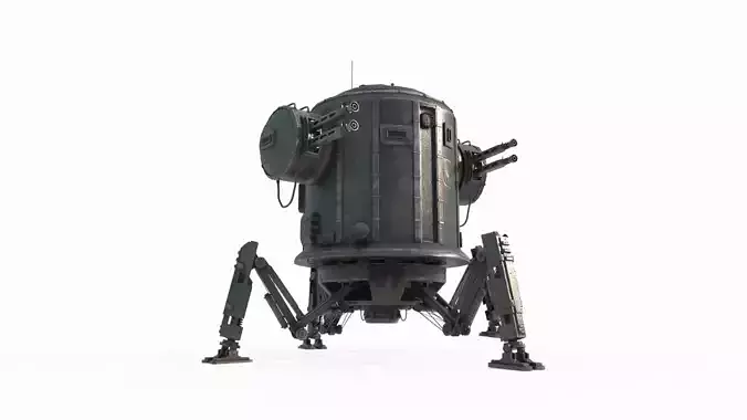 Fantasy style steam powered armed robot