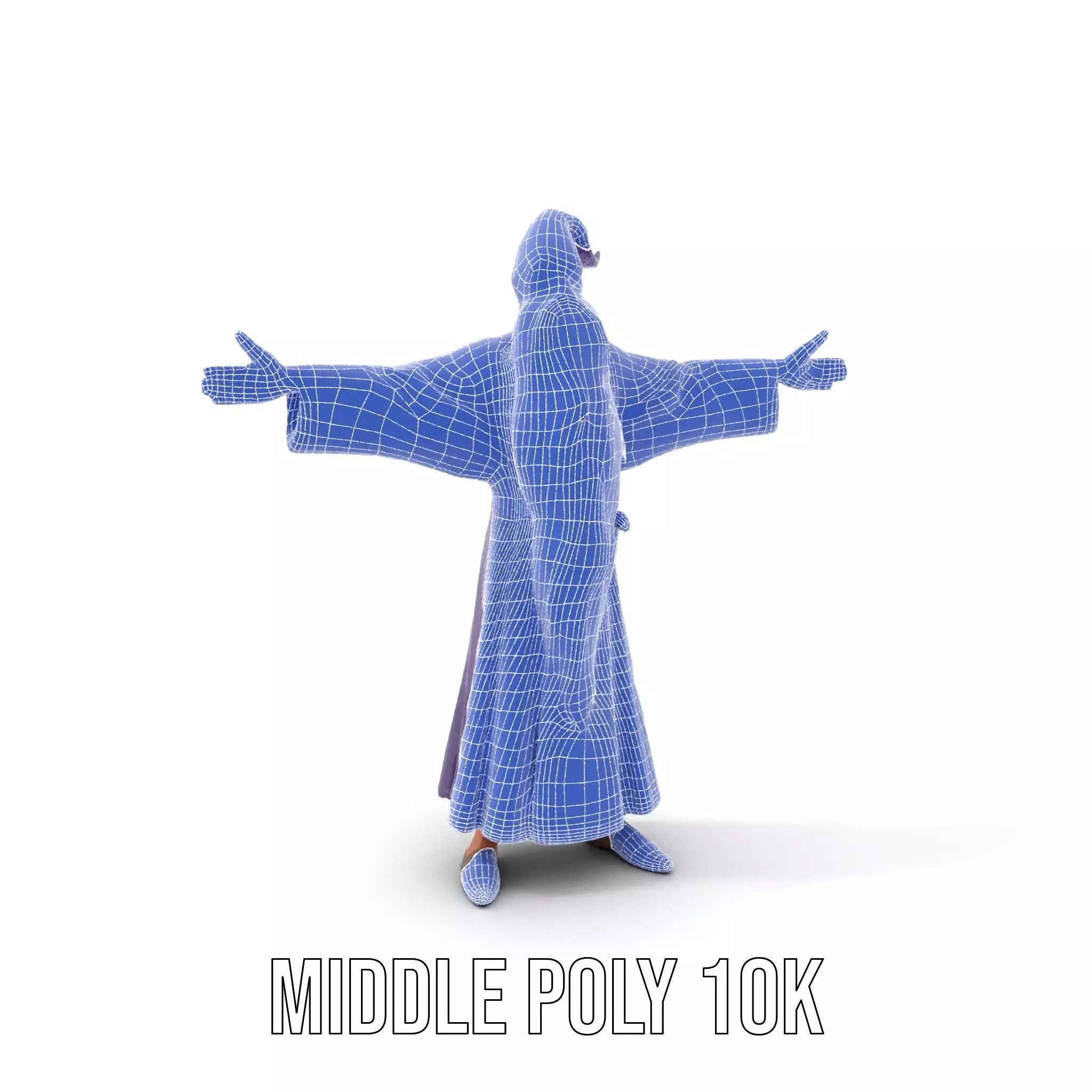 Wizard Character Model Pack with Detailed Robes and Beard Low-poly 3D model_9