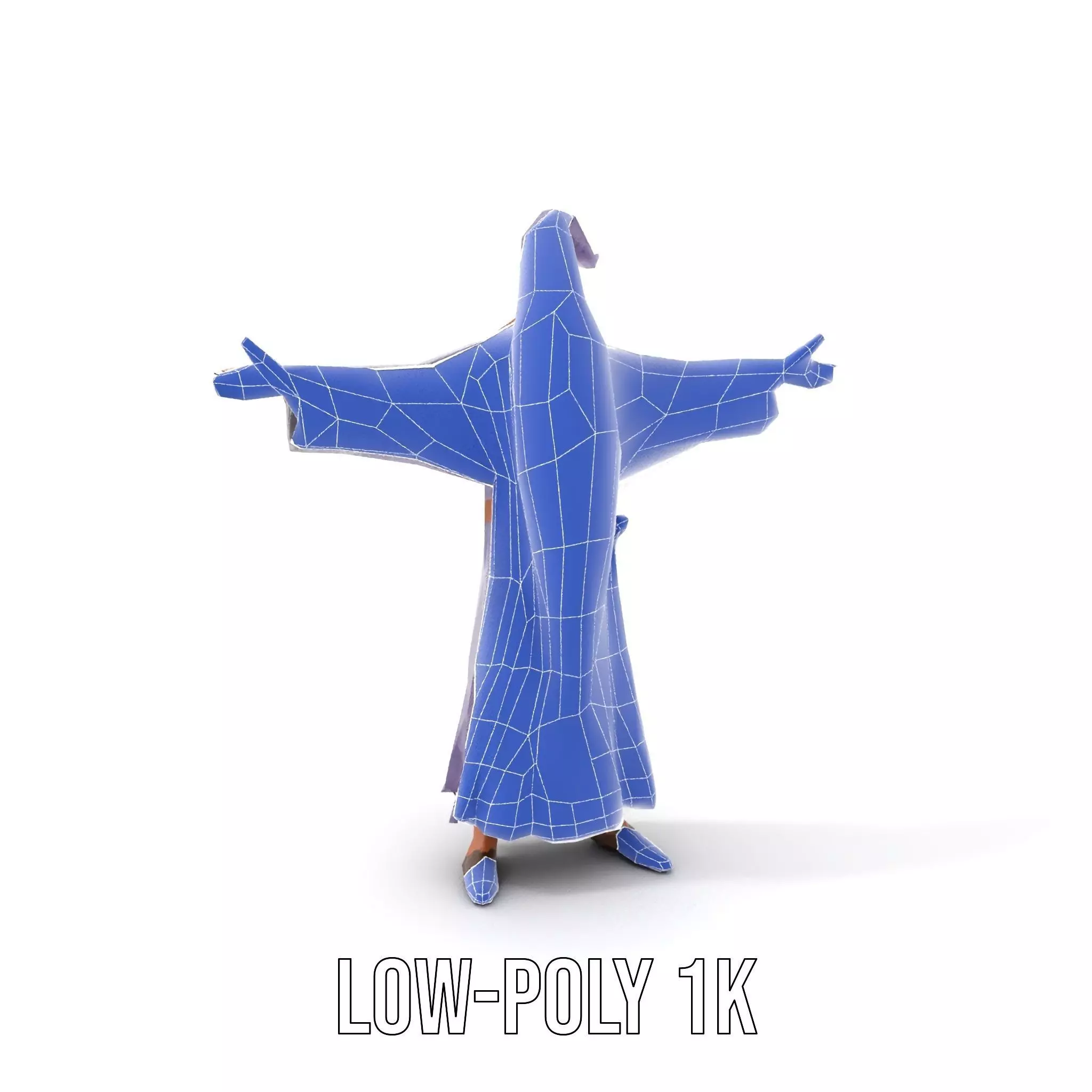 Wizard Character Model Pack with Detailed Robes and Beard Low-poly 3D model_15