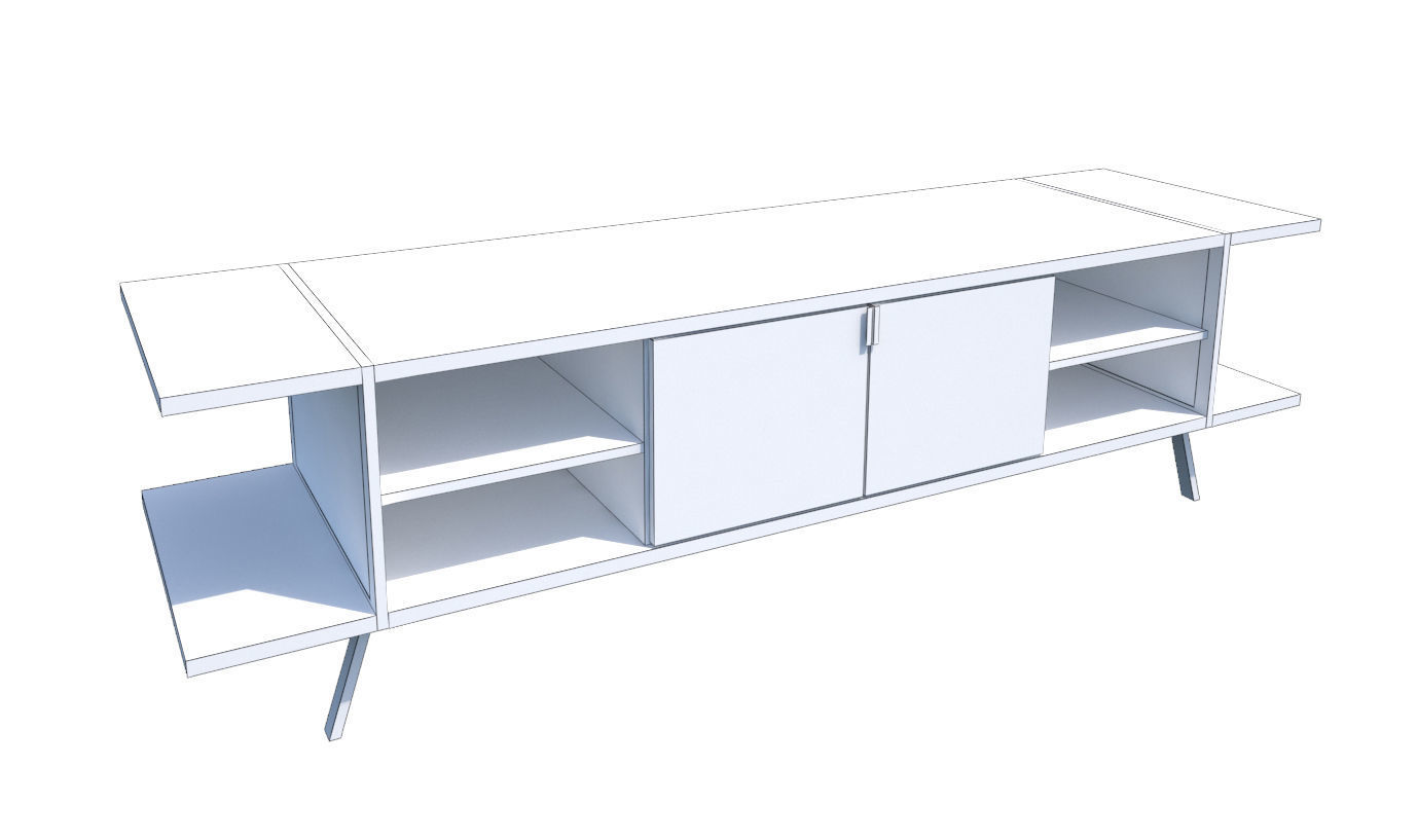 TV Stand-02 3D model_4