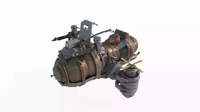 Fantasy retro style aerial motorcycle