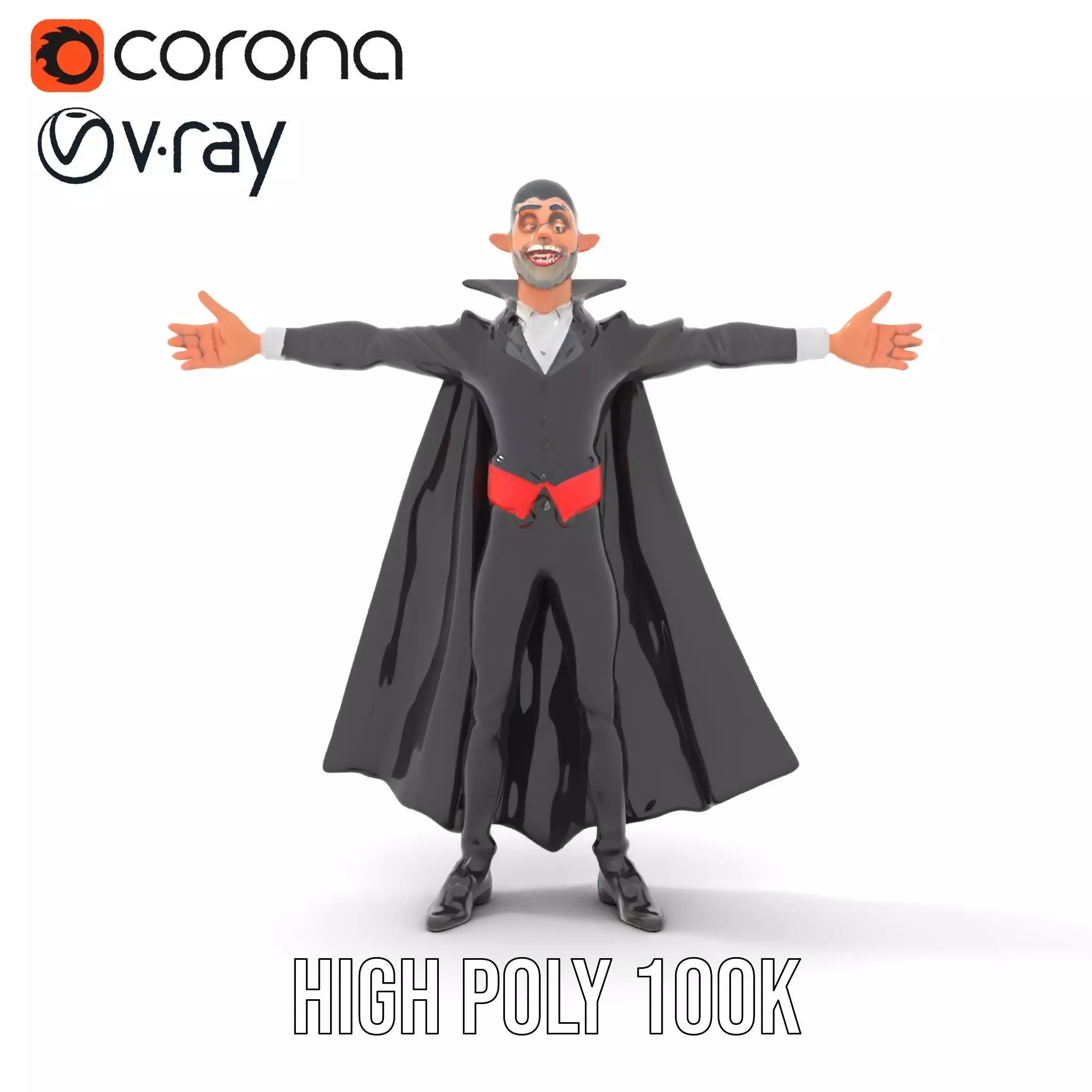 Vampire Character Model Pack Low-poly 3D model_12