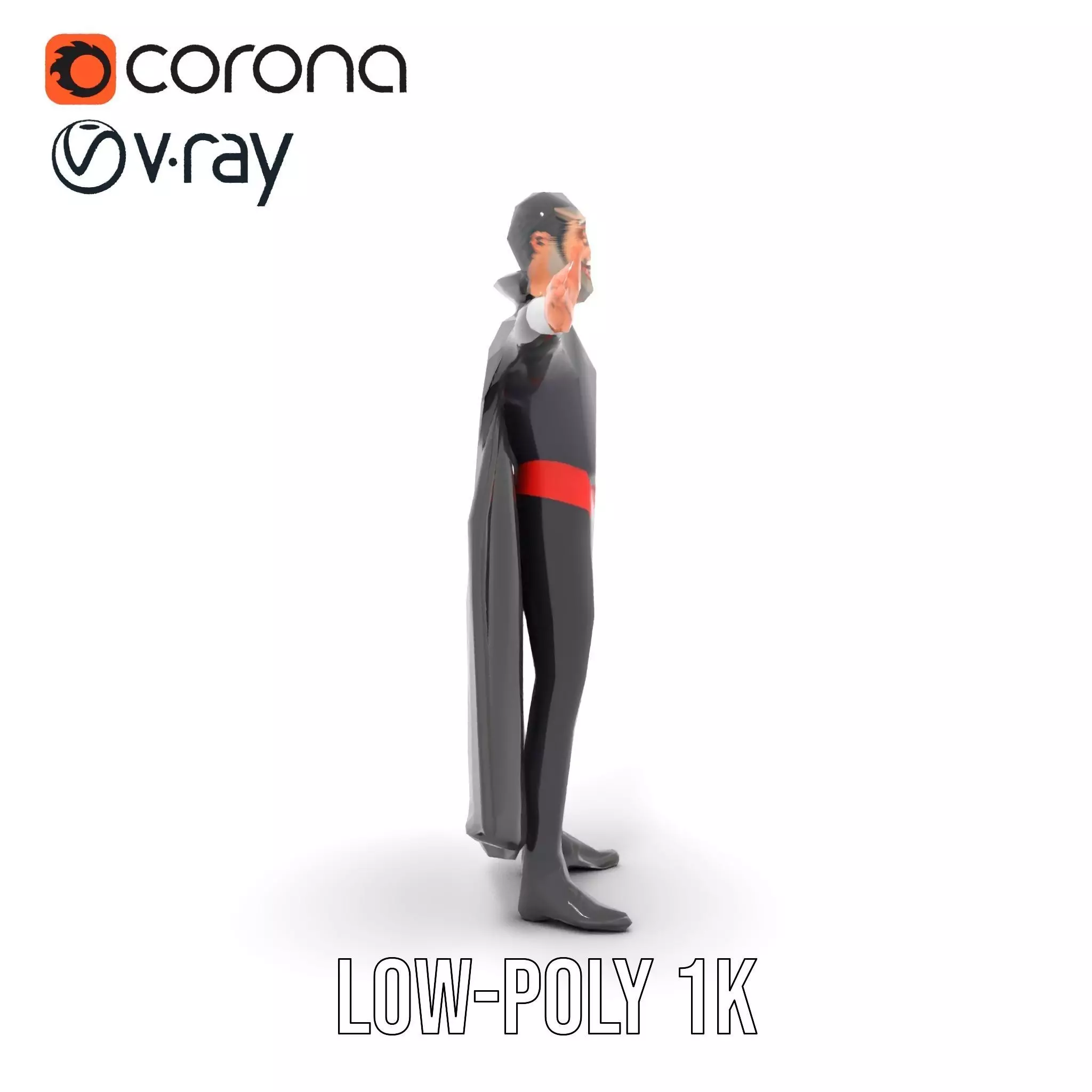 Vampire Character Model Pack Low-poly 3D model_9