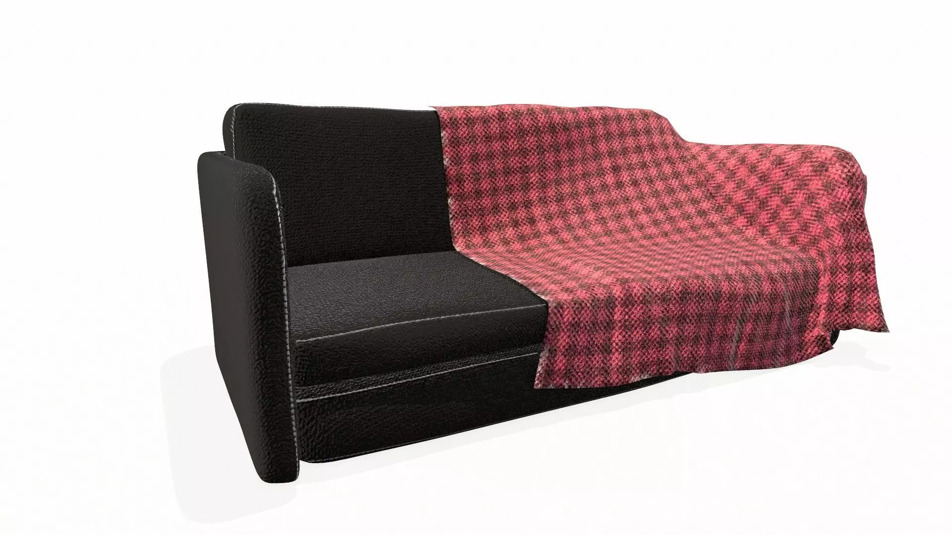 Vintage Sofa PBR Textured Low-poly 3D model_3