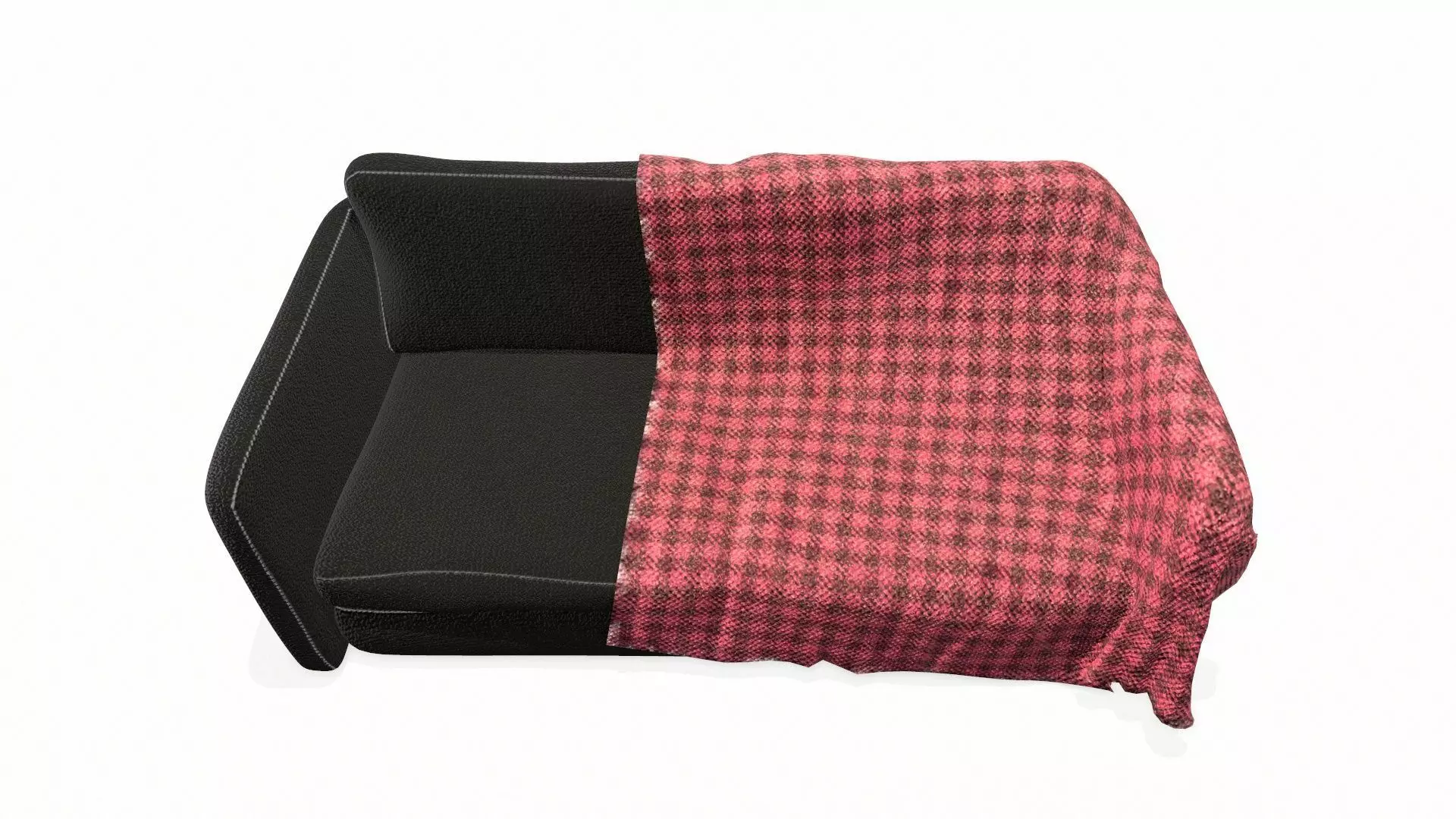 Vintage Sofa PBR Textured Low-poly 3D model_2