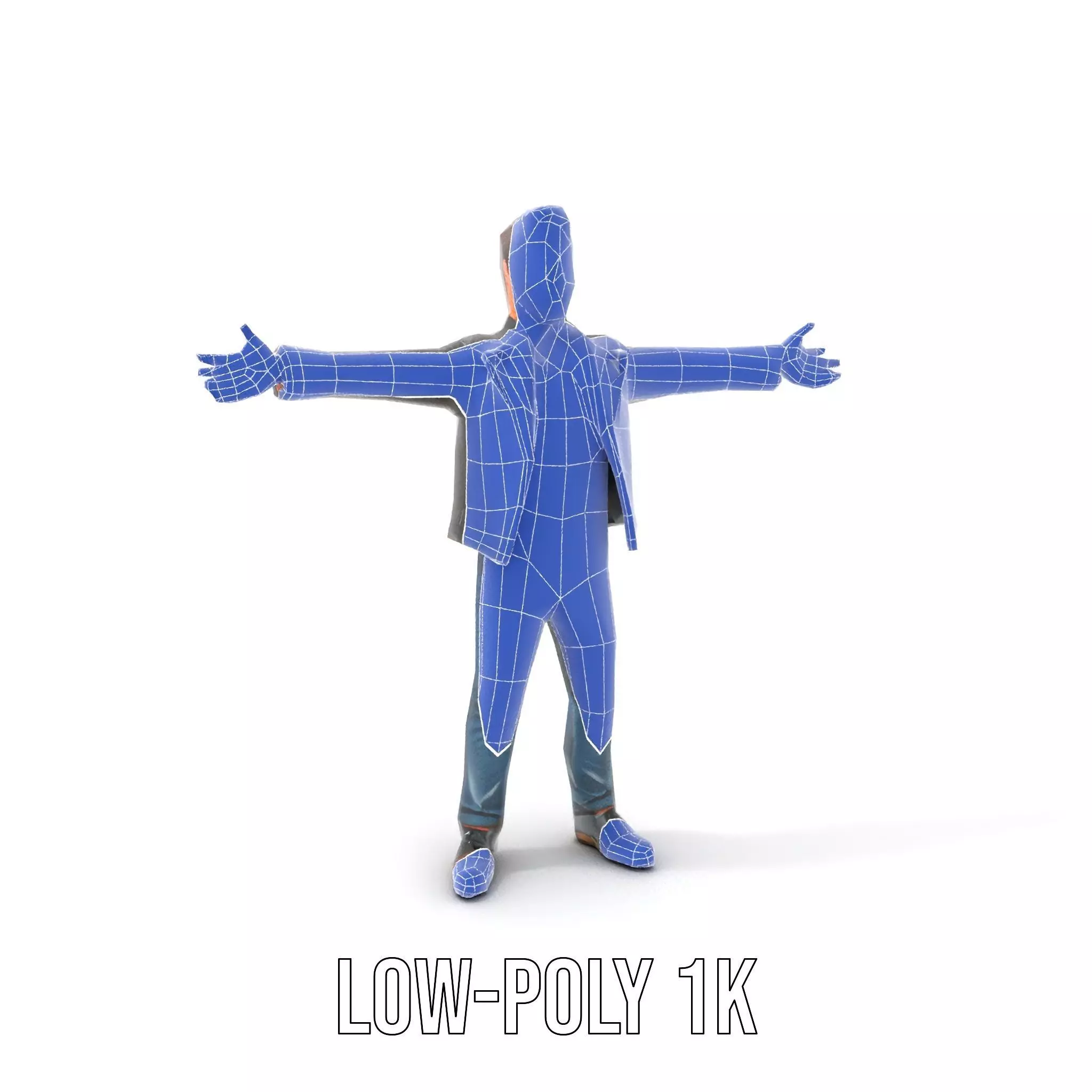 Stylish Male Character in Leather Jacket Model Pack Low-poly 3D model_21