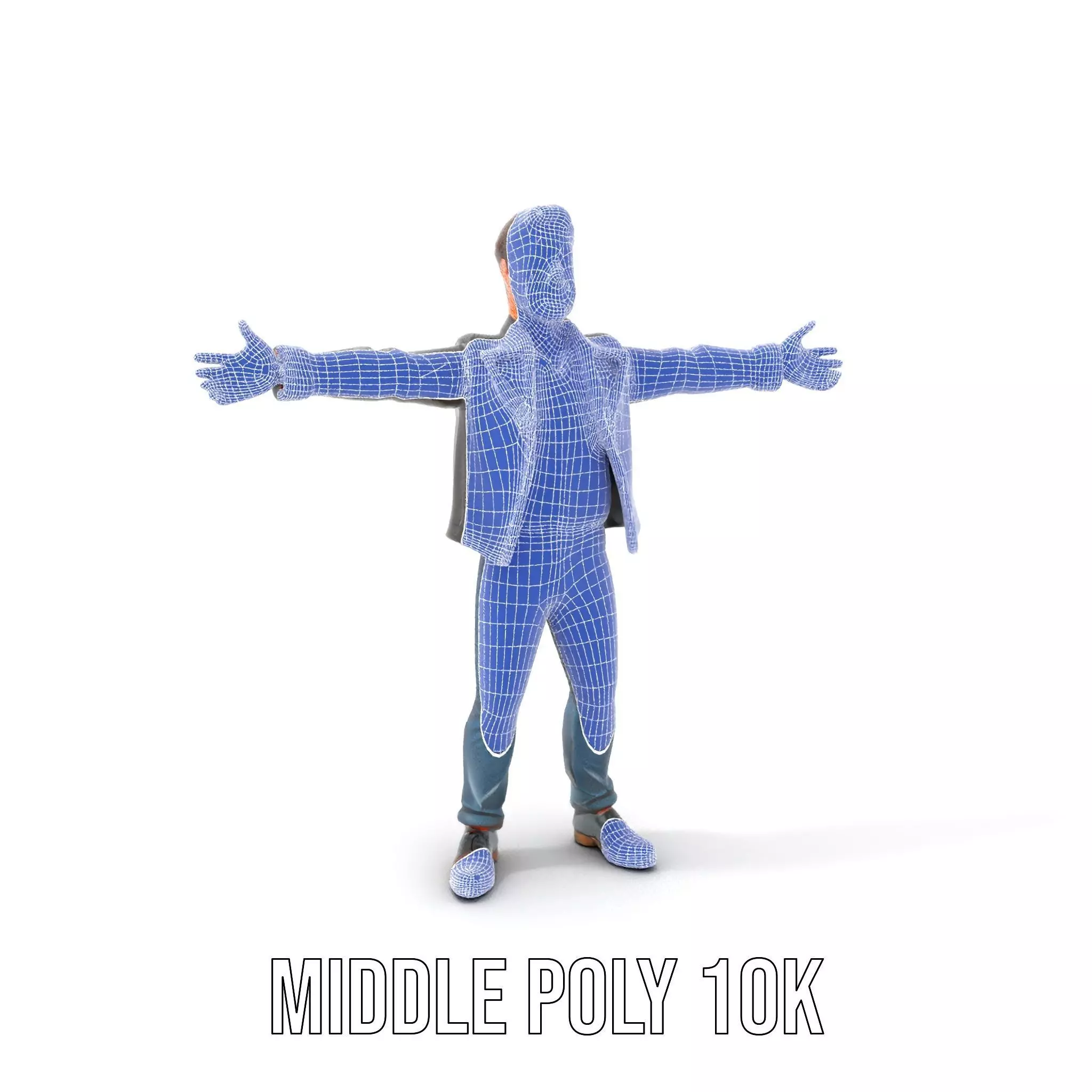 Stylish Male Character in Leather Jacket Model Pack Low-poly 3D model_15