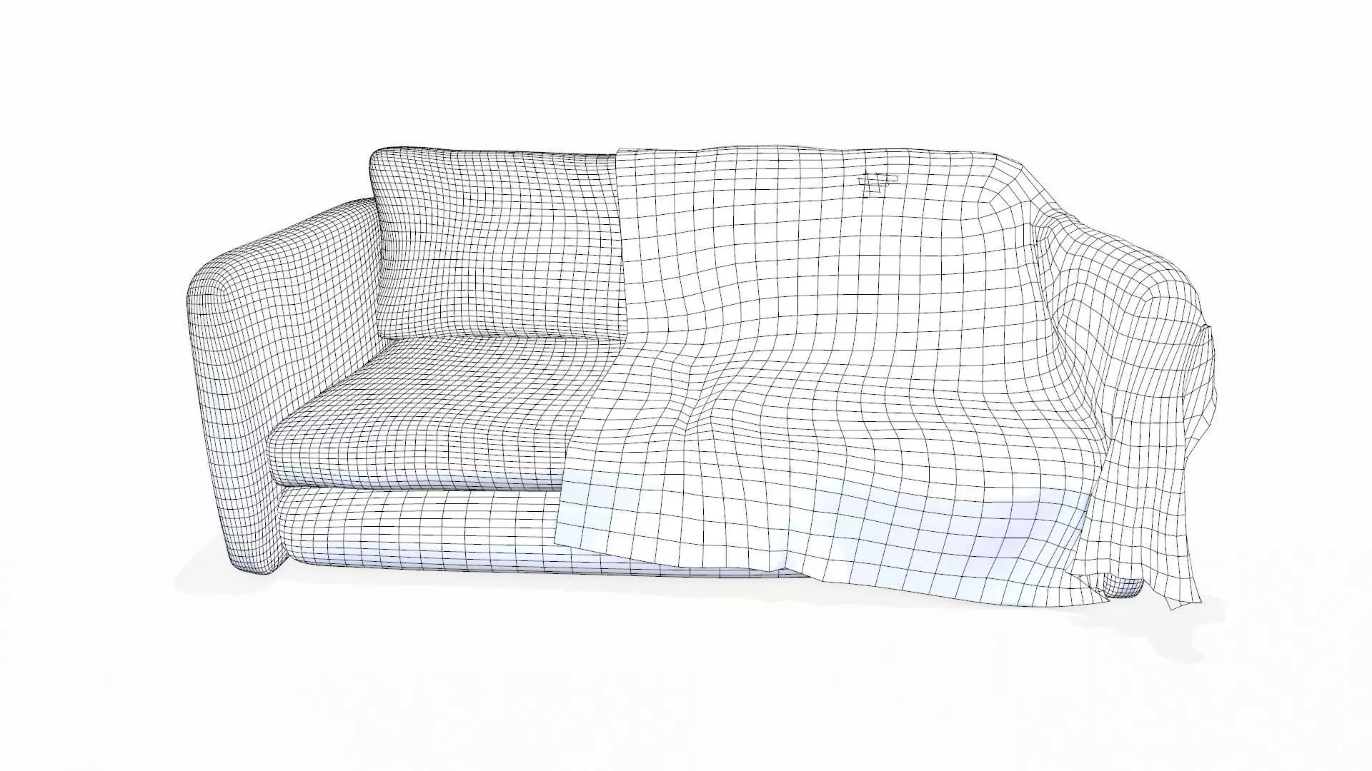 Vintage Sofa PBR Textured Low-poly 3D model_10