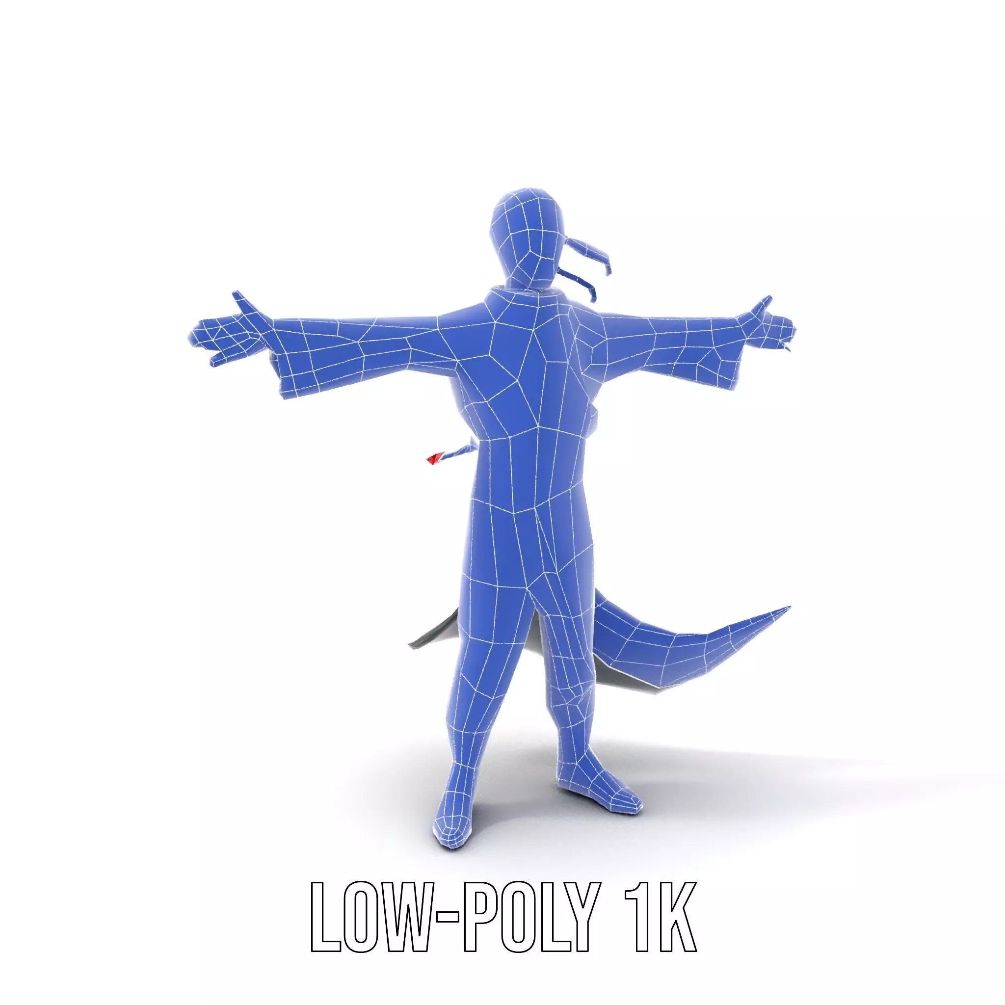 Animated Ninja Character Model Pack with Dynamic Poses Low-poly 3D model_16