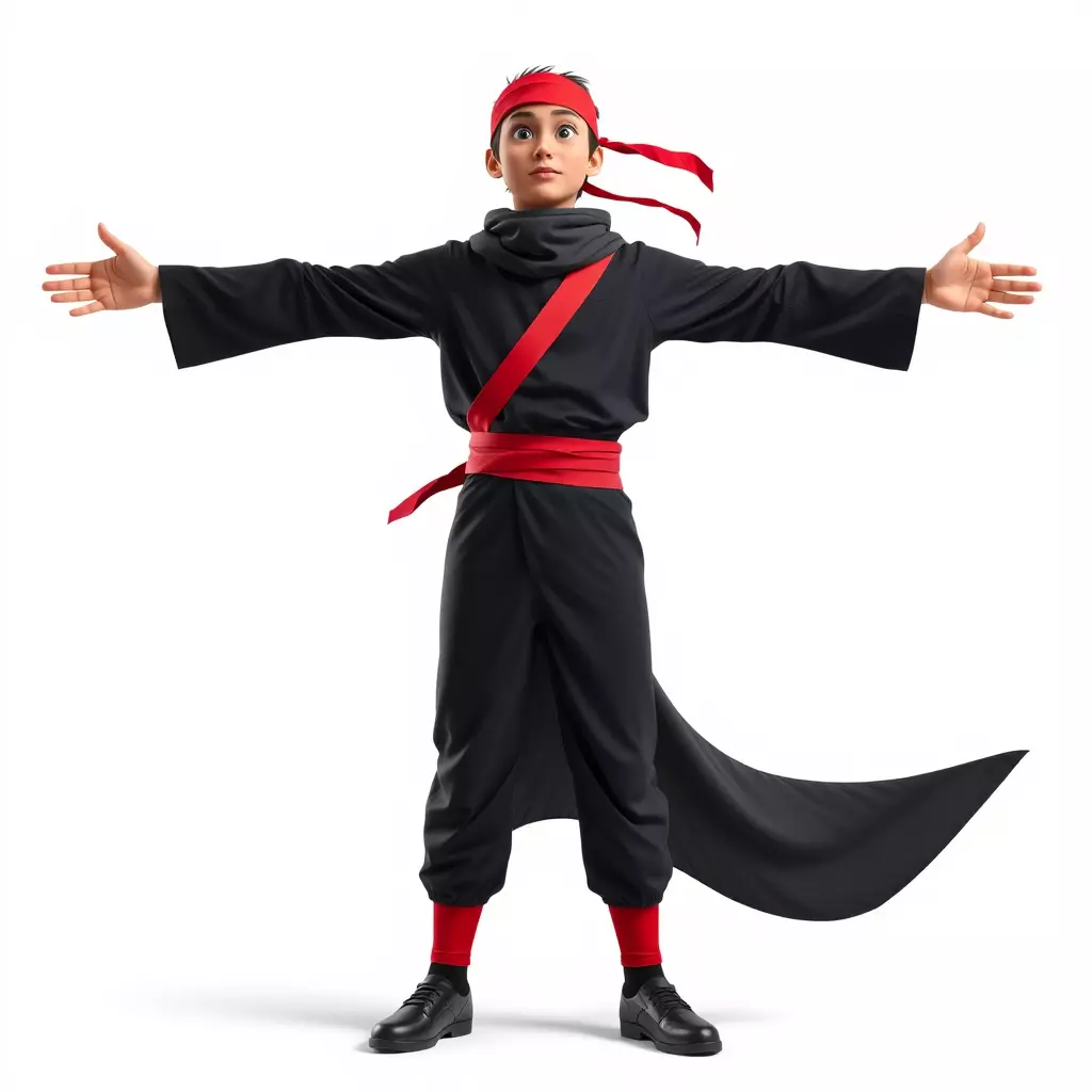 Animated Ninja Character Model Pack with Dynamic Poses Low-poly 3D model_2