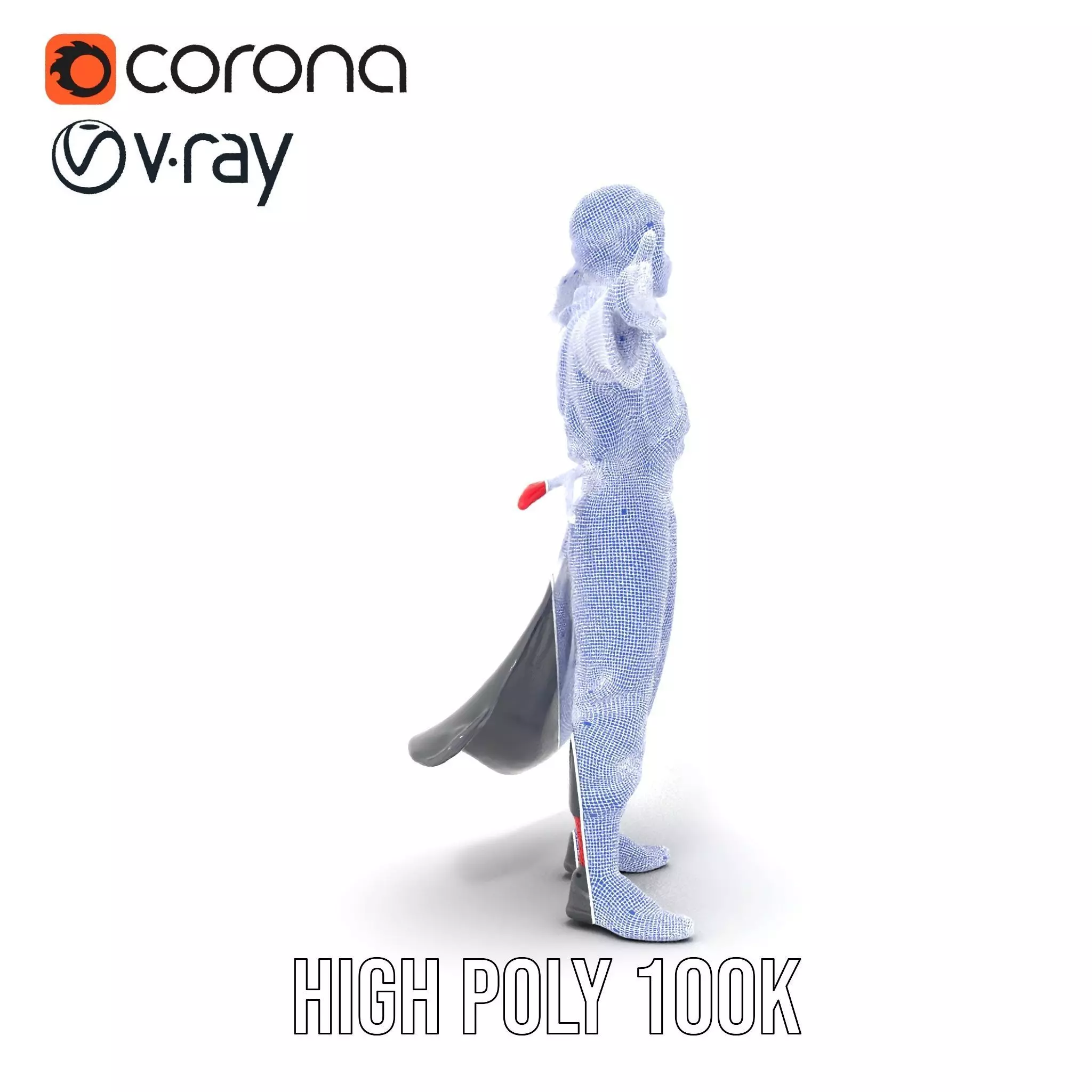 Animated Ninja Character Model Pack with Dynamic Poses Low-poly 3D model_31