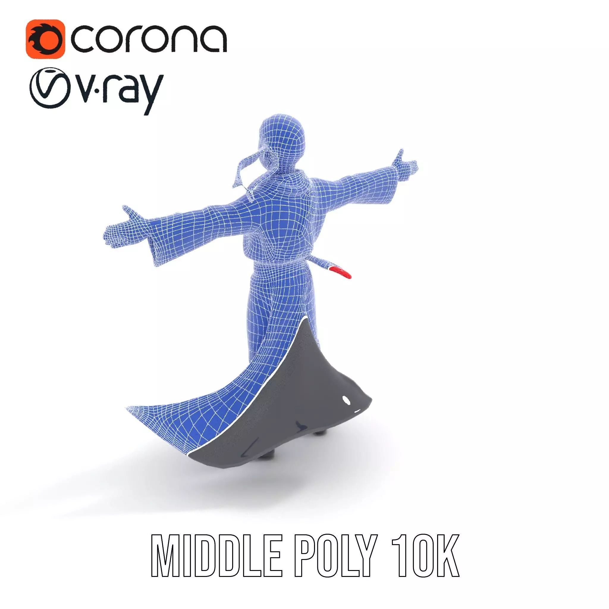 Animated Ninja Character Model Pack with Dynamic Poses Low-poly 3D model_18