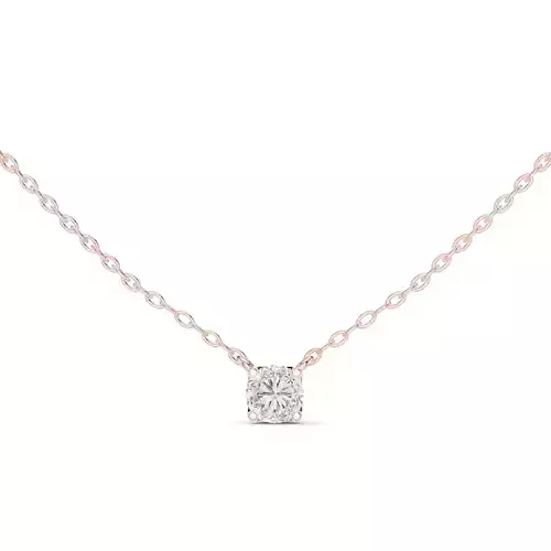 Solitaire Round Diamond Tulip Prong Pendant Woman 3dm STL Video