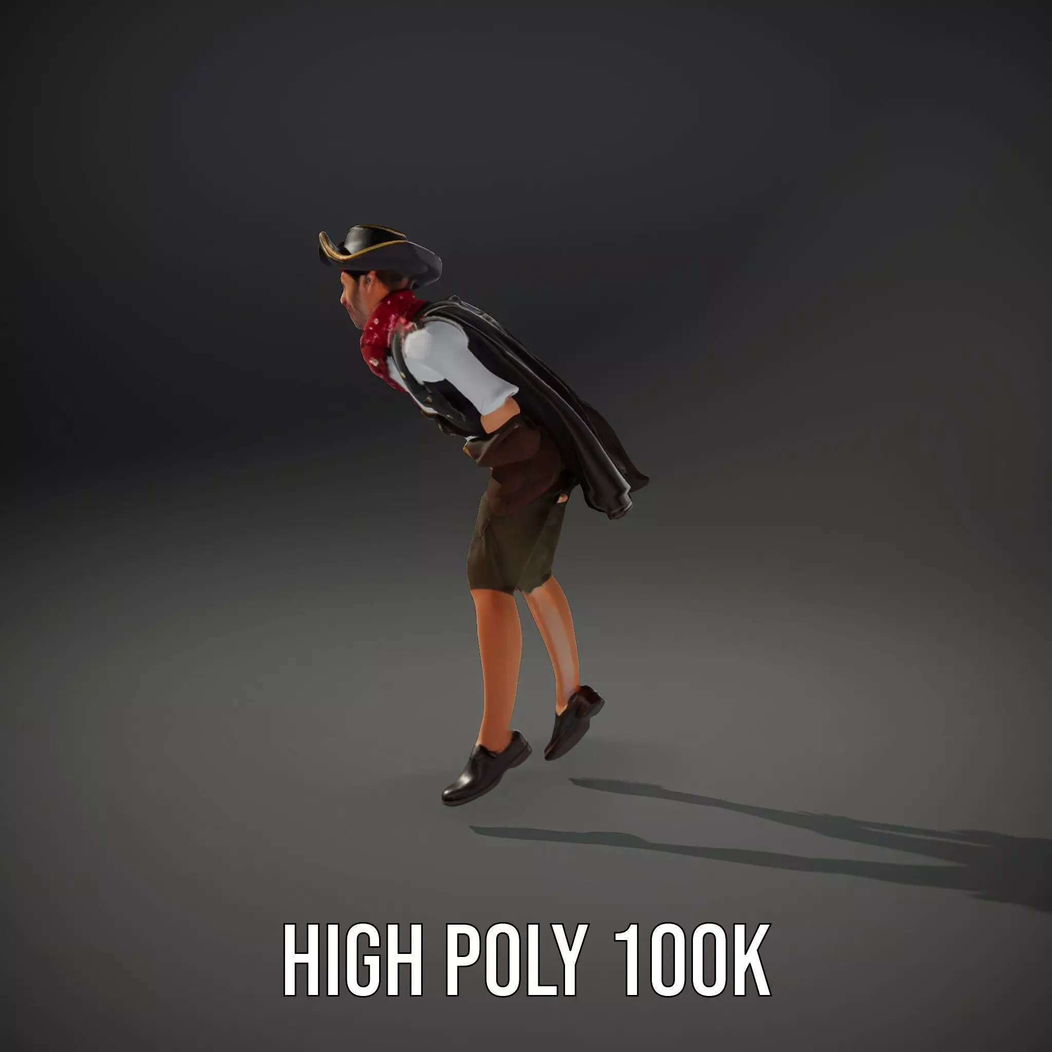 Pirate Character Model Pack with Detailed Outfit Low-poly 3D model_19
