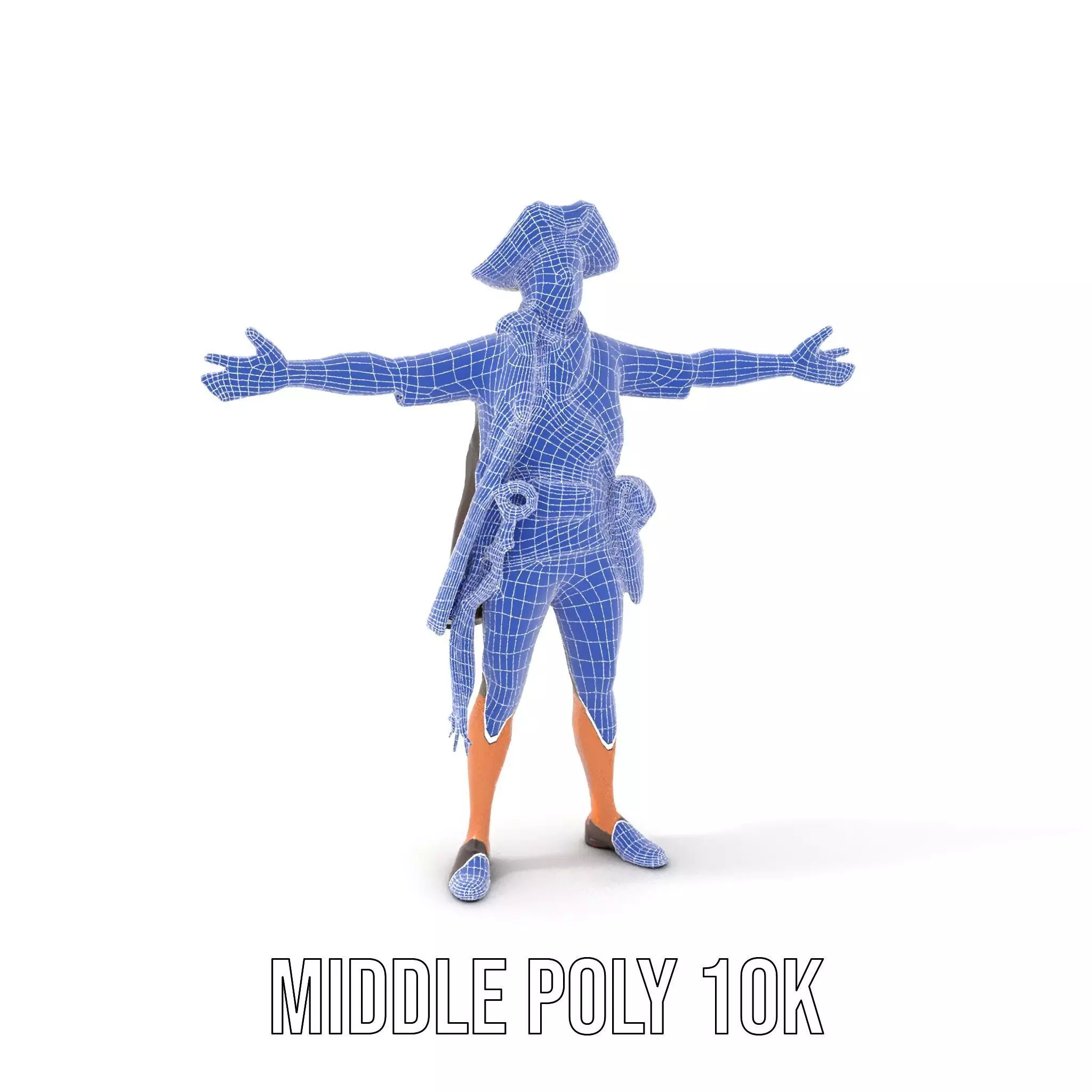 Pirate Character Model Pack with Detailed Outfit Low-poly 3D model_9