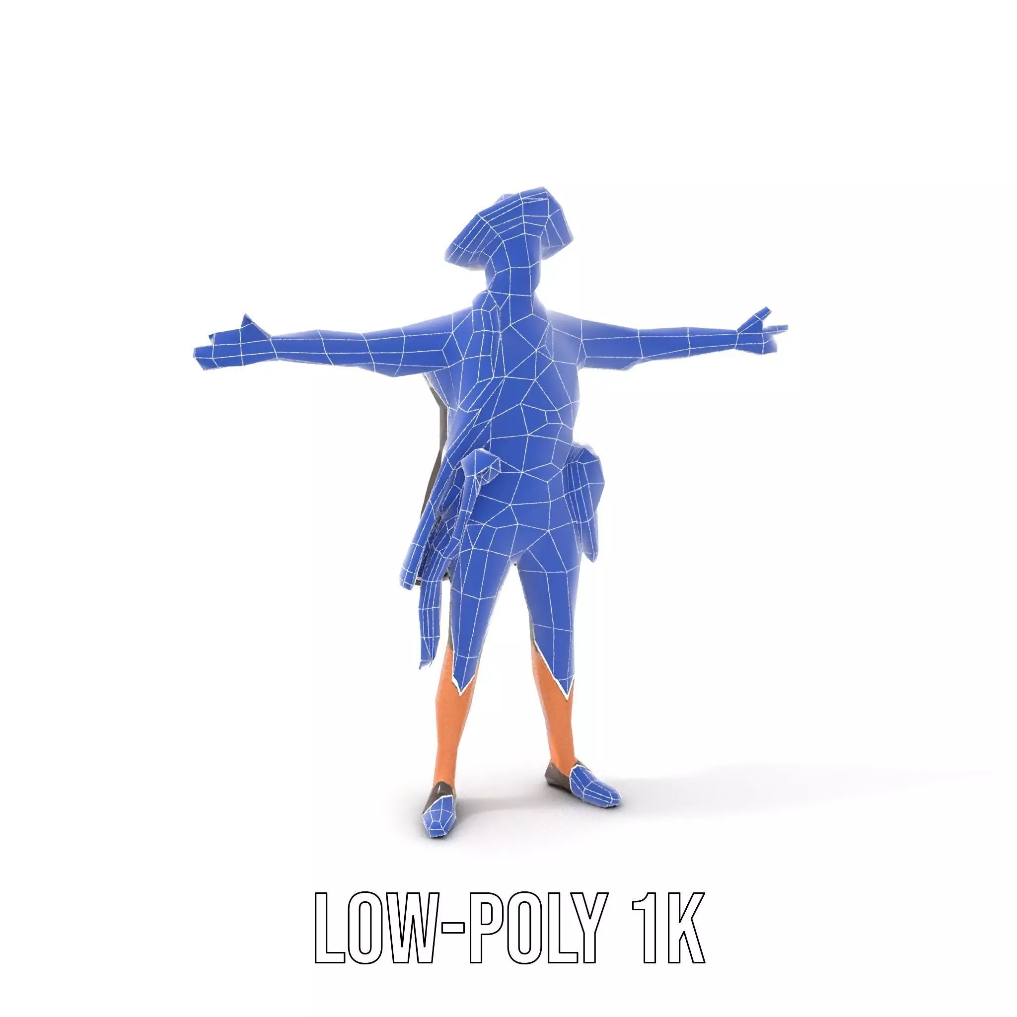 Pirate Character Model Pack with Detailed Outfit Low-poly 3D model_10