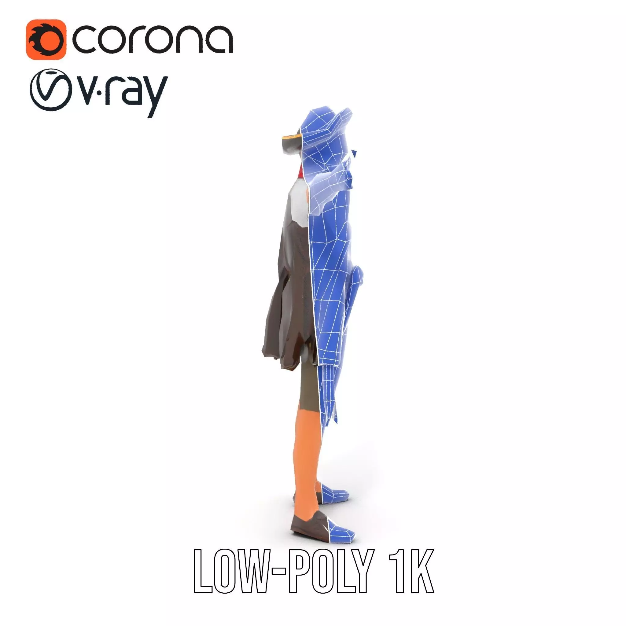 Pirate Character Model Pack with Detailed Outfit Low-poly 3D model_30