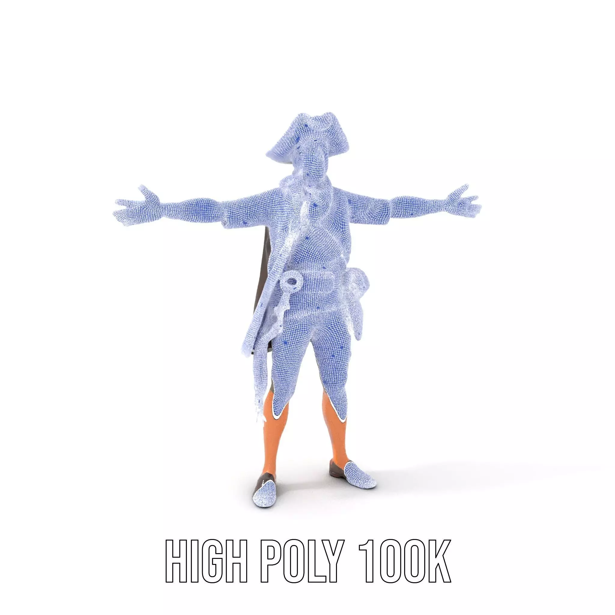 Pirate Character Model Pack with Detailed Outfit Low-poly 3D model_4