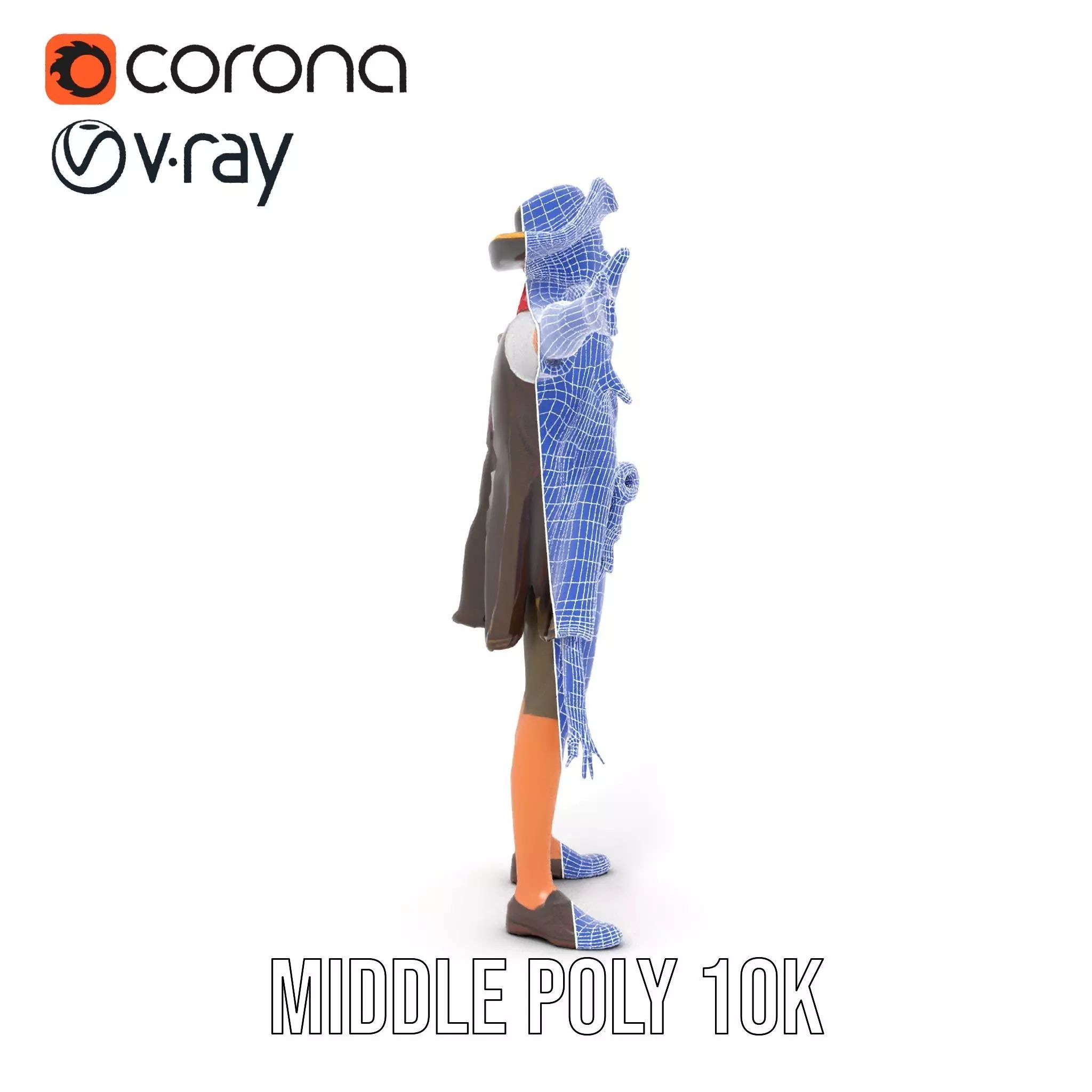 Pirate Character Model Pack with Detailed Outfit Low-poly 3D model_20