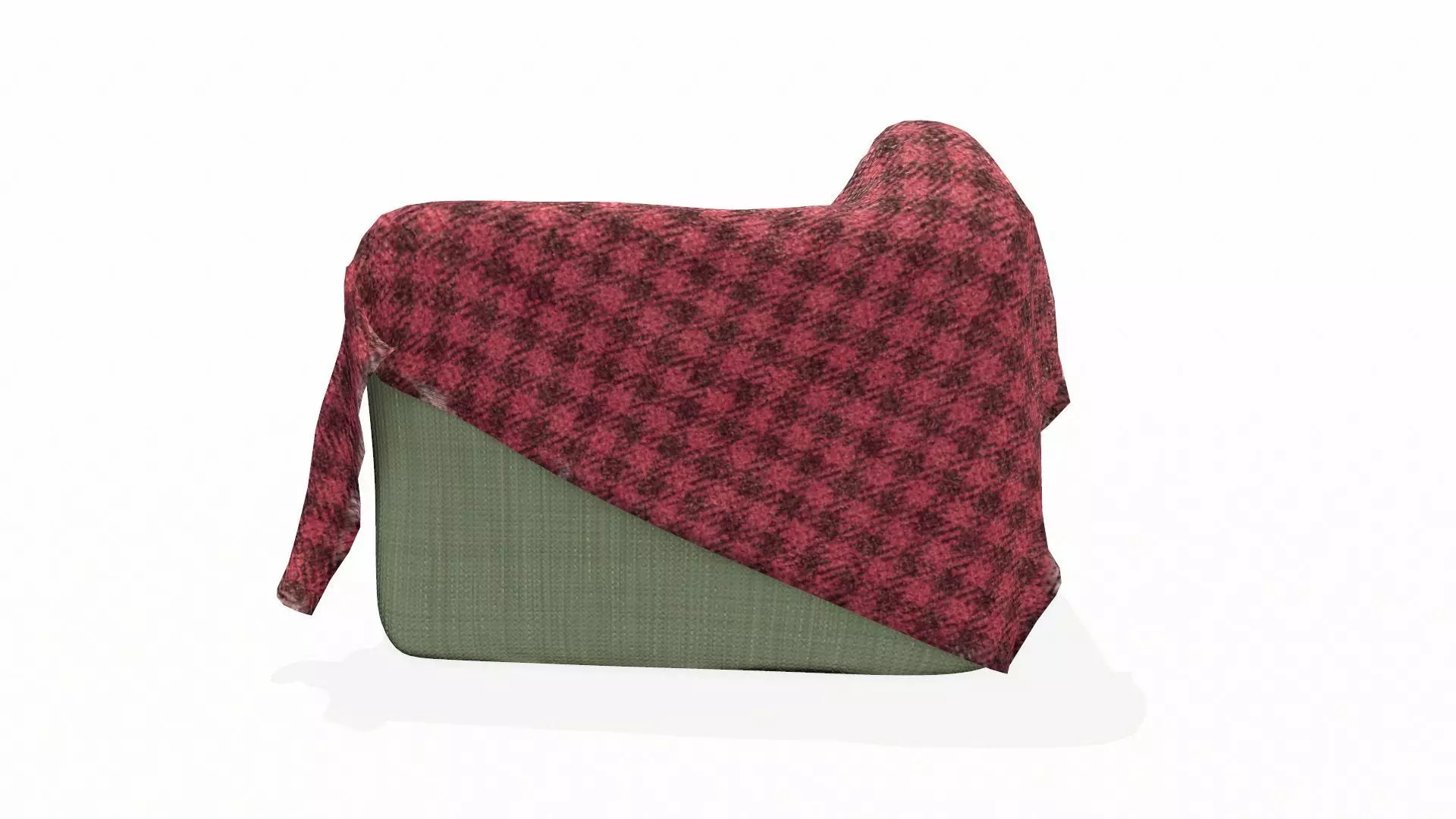 Vintage Sofa PBR Textured Low-poly 3D model_4