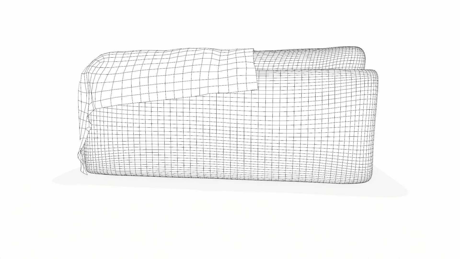 Vintage Sofa PBR Textured Low-poly 3D model_6