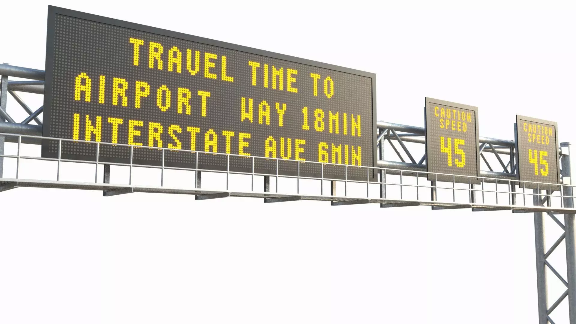 Highway Sign collection  3D model_12