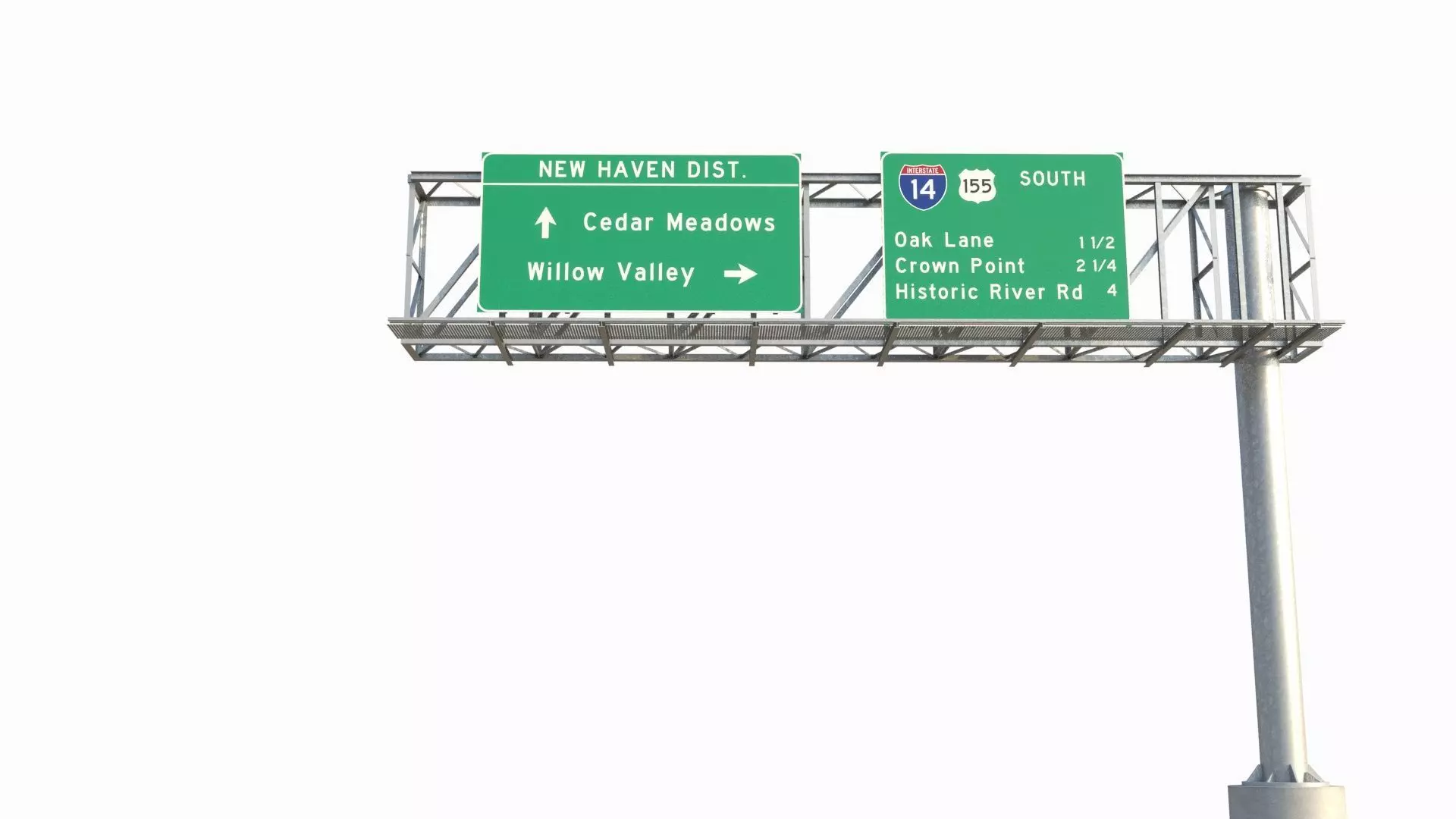Highway Sign collection  3D model_15
