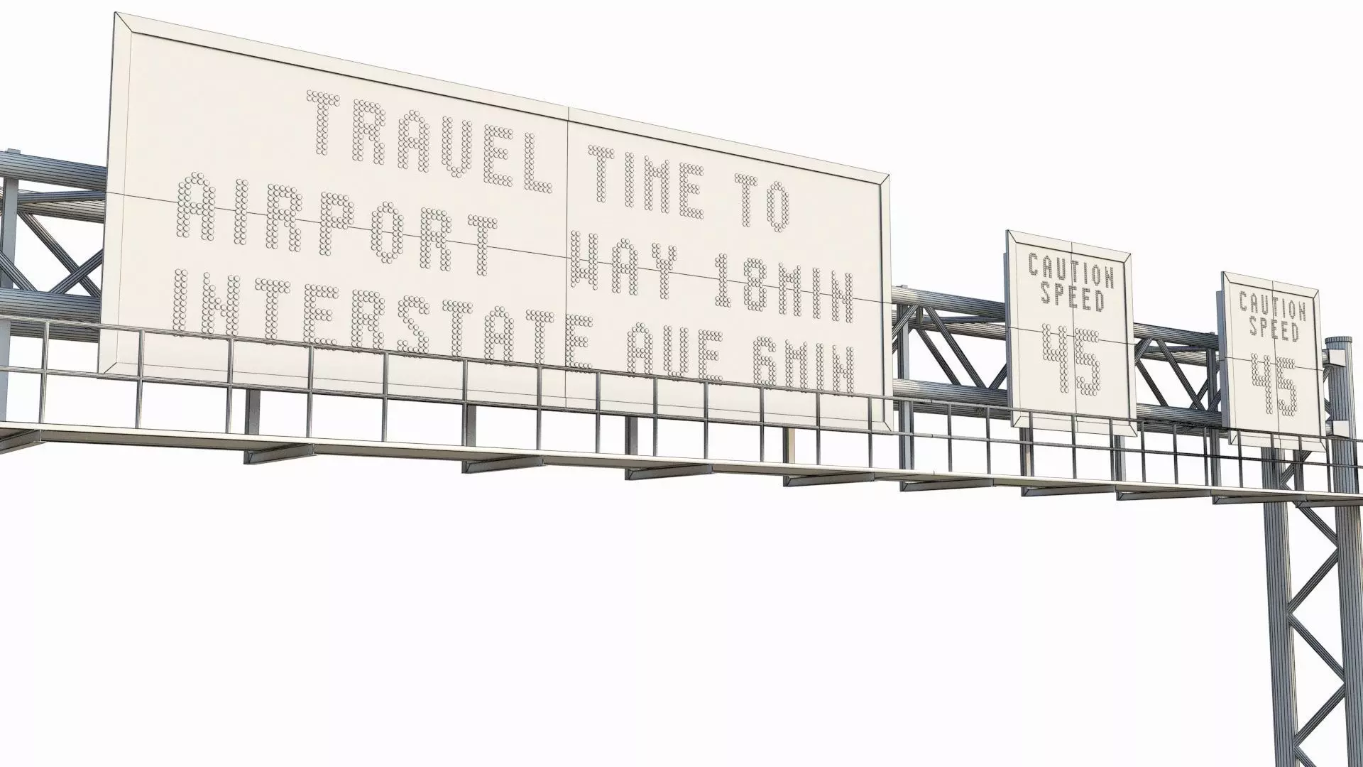 Highway Sign collection  3D model_13