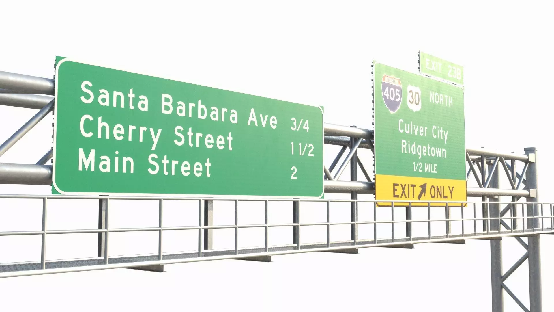 Highway Sign collection  3D model_8