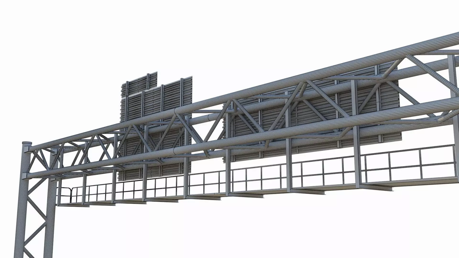 Highway Sign collection  3D model_11